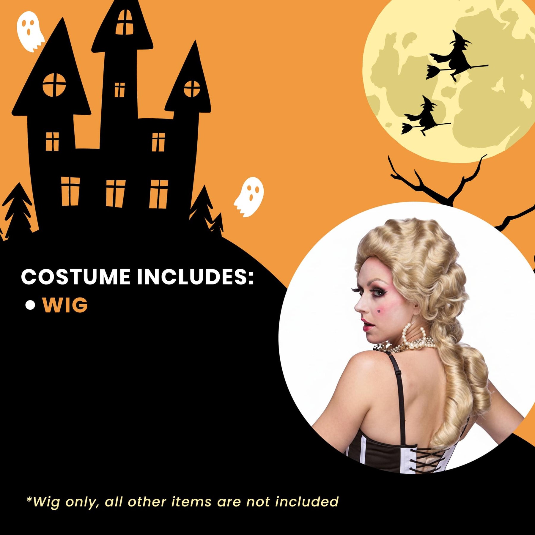 Renaissance Light Blonde Wig Costume Accessory