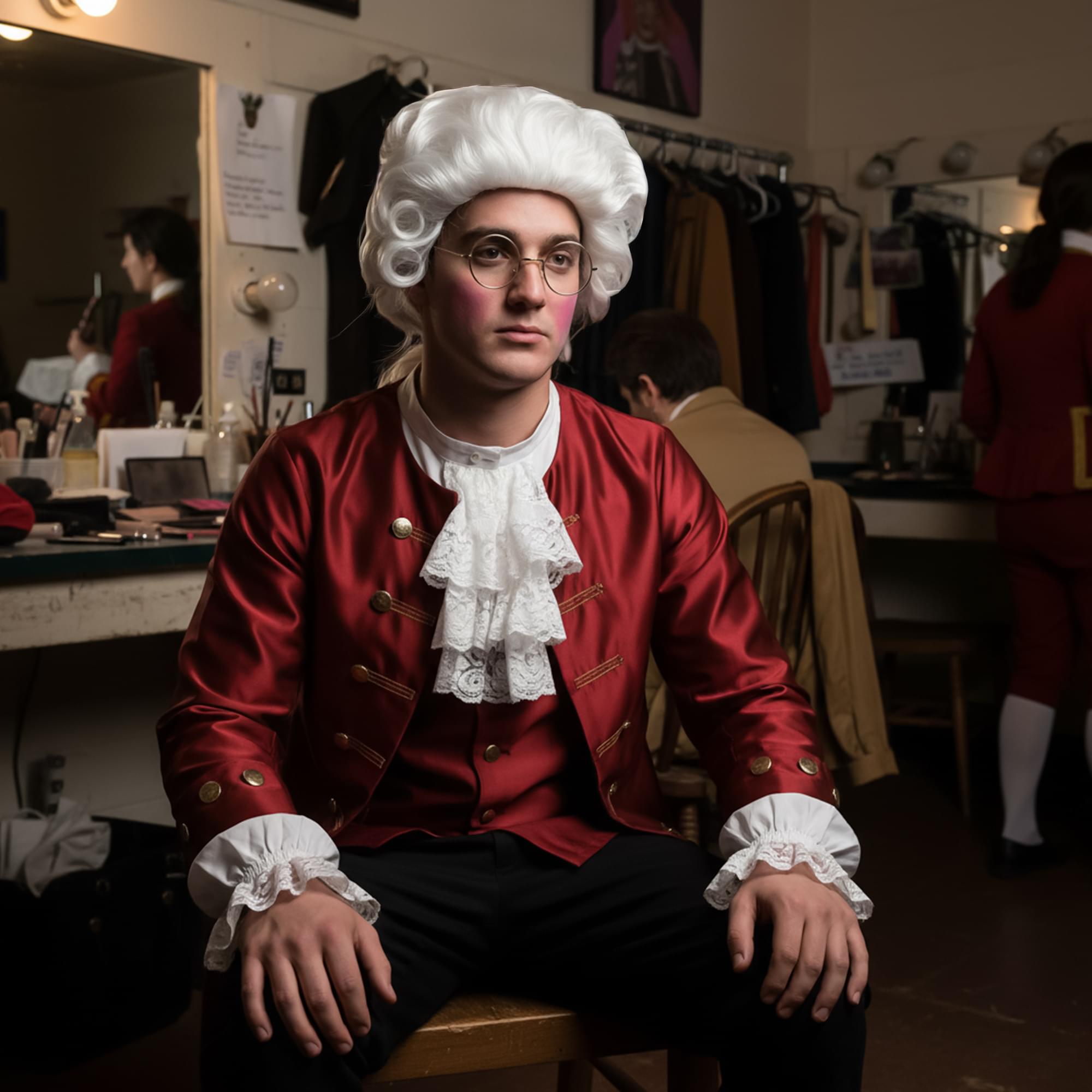 Colonial Man White Wig Costume Accessory