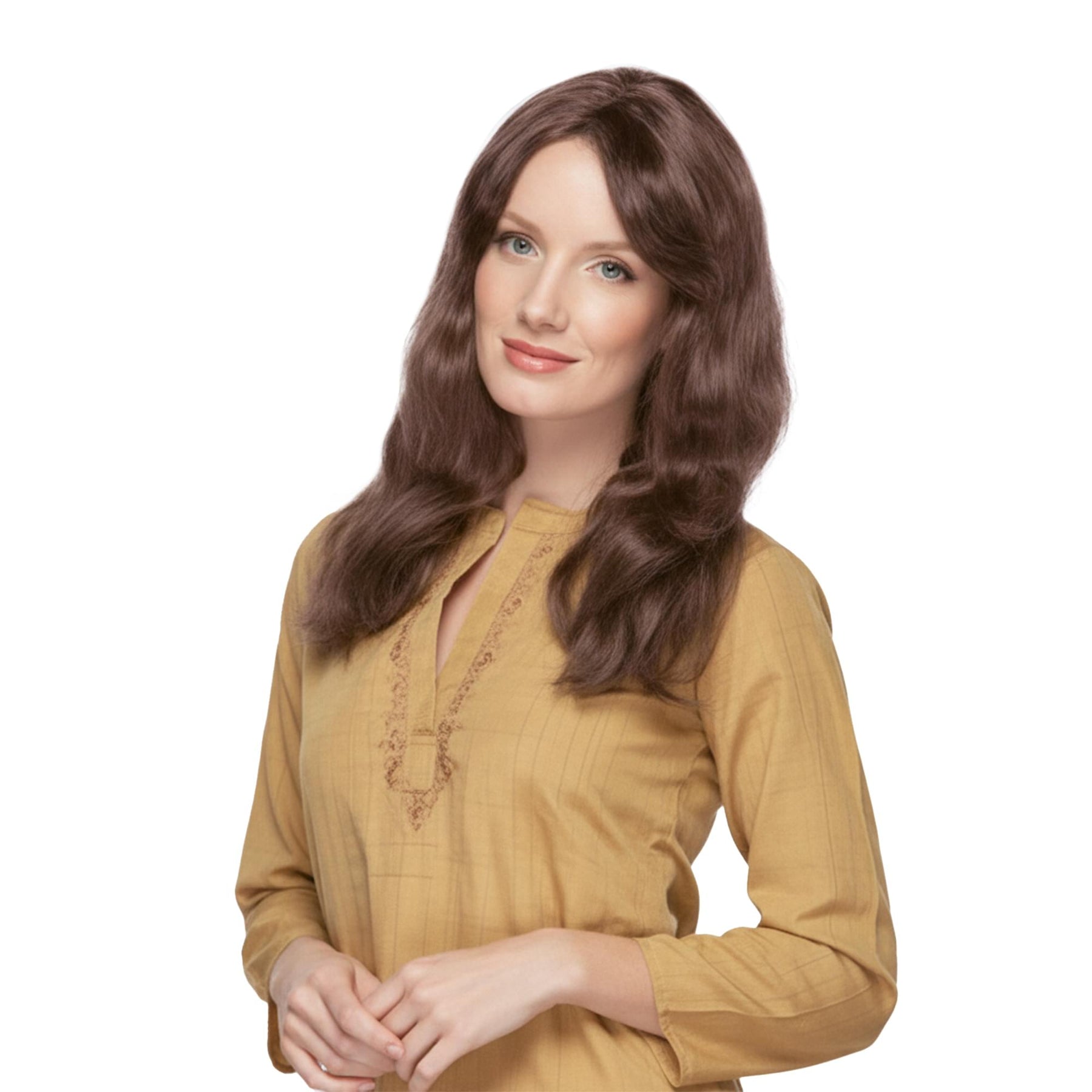 Hippy Long Brown Wig Costume Accessory