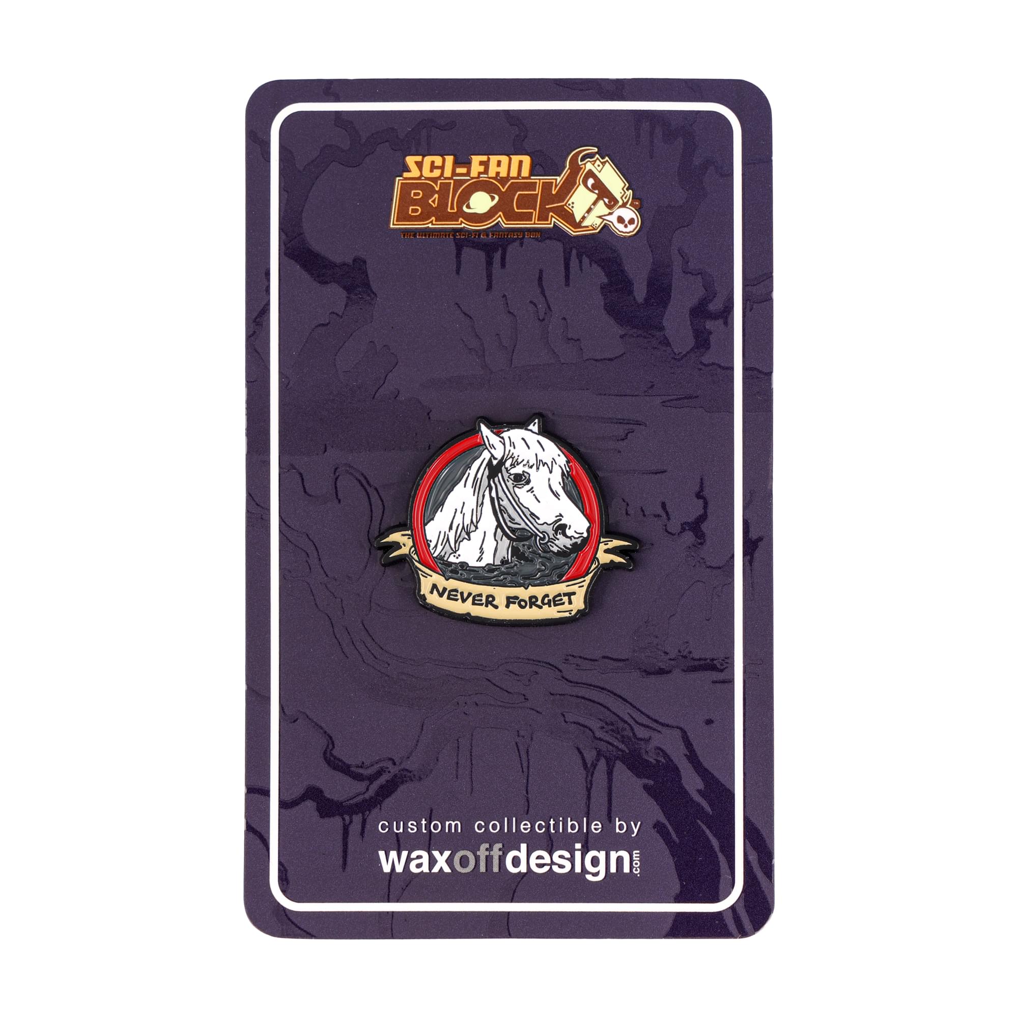 The Never Ending Story Artax Horse "Never Forget" Enamel Collector Pin