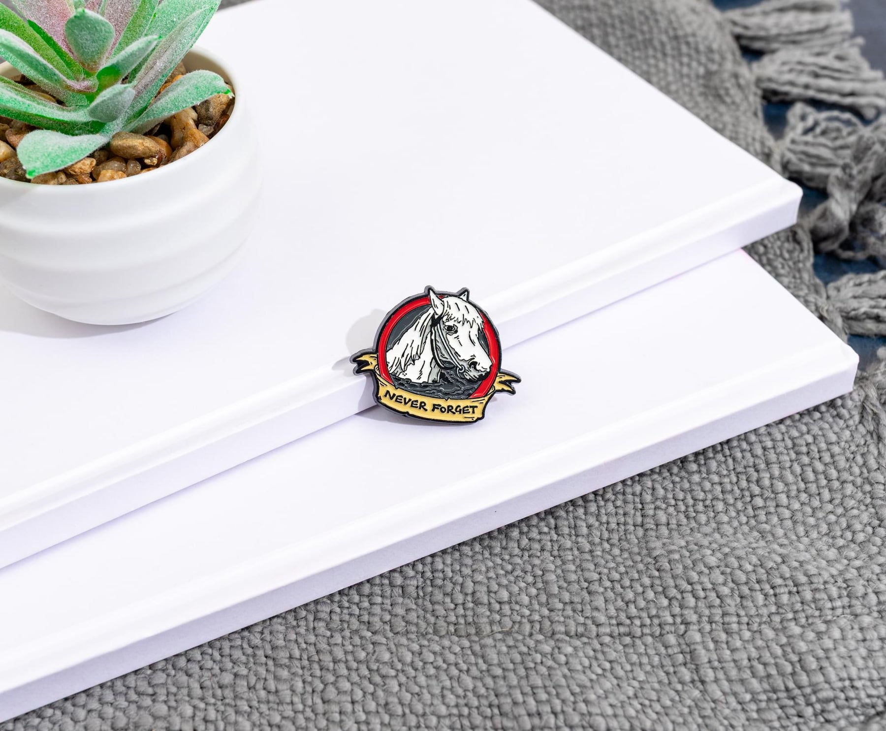 The Never Ending Story Artax Horse "Never Forget" Enamel Collector Pin