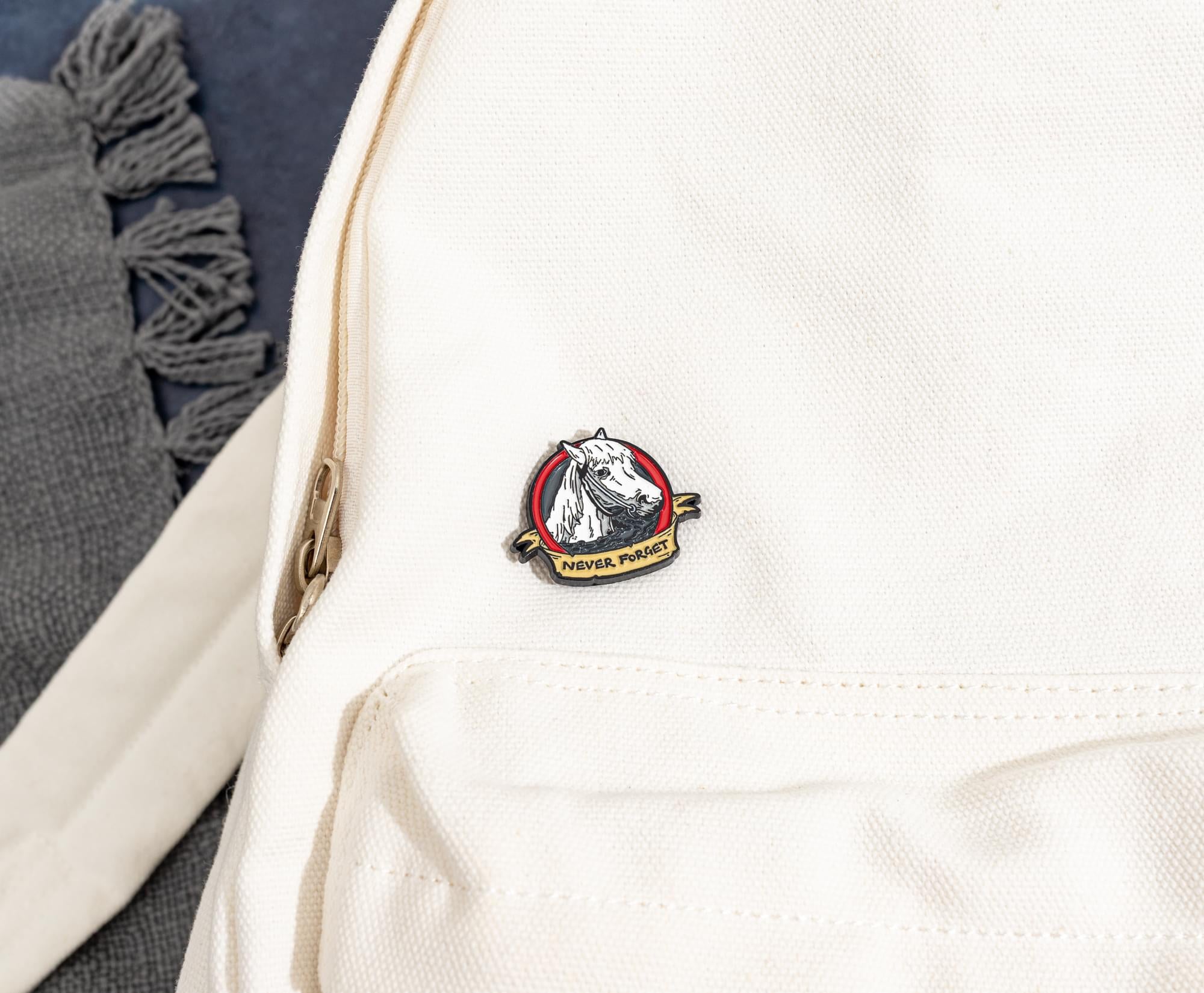 The Never Ending Story Artax Horse "Never Forget" Enamel Collector Pin