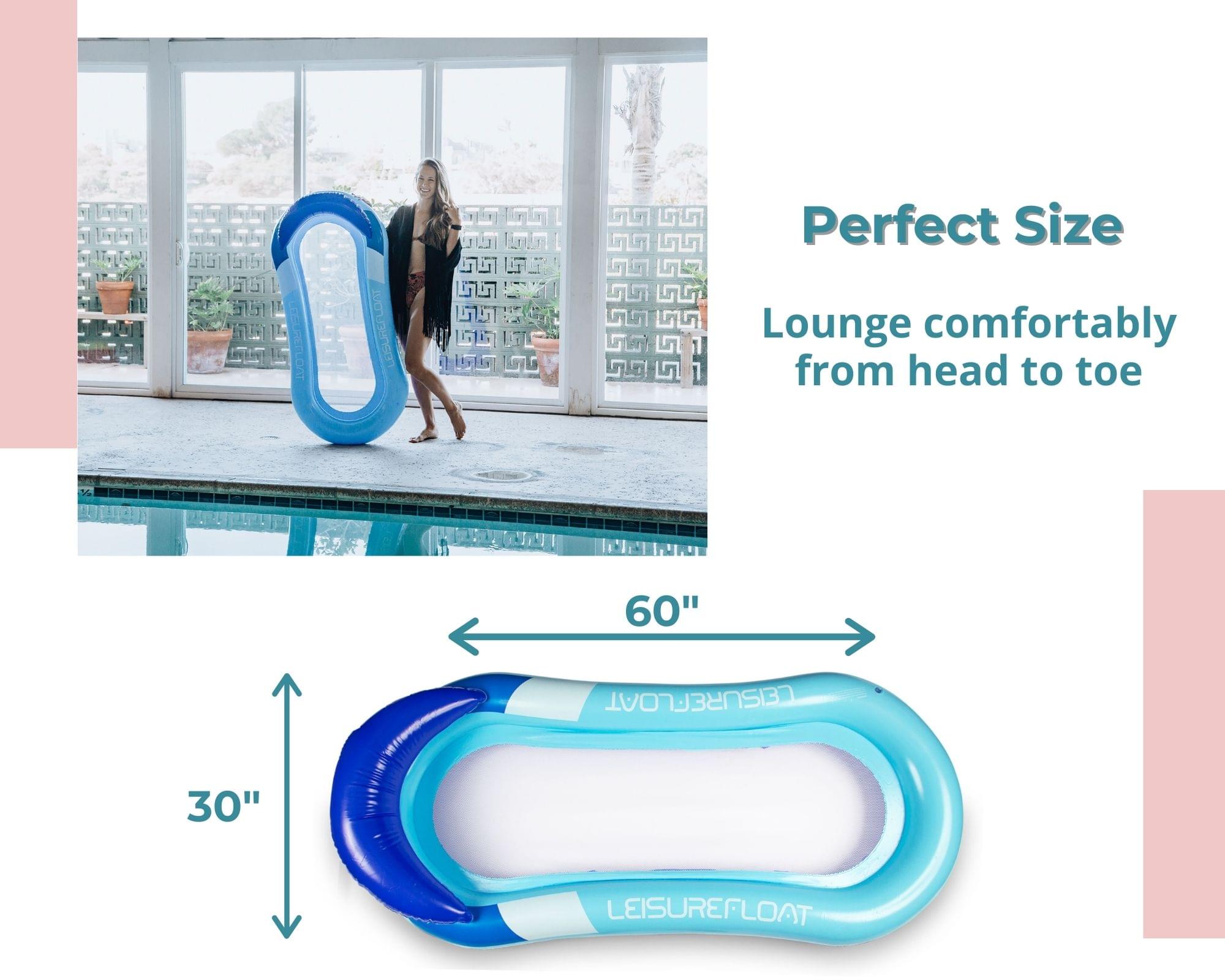 Inflatable Swimming Pool PVC Float Lounge Recliner | Blue
