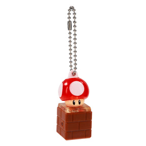Super Mario Galaxy Light Up Keychain Figure Red Mushroom