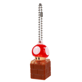 Super Mario Galaxy Light Up Keychain Figure Red Mushroom