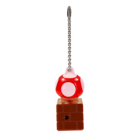 Super Mario Galaxy Light Up Keychain Figure Red Mushroom