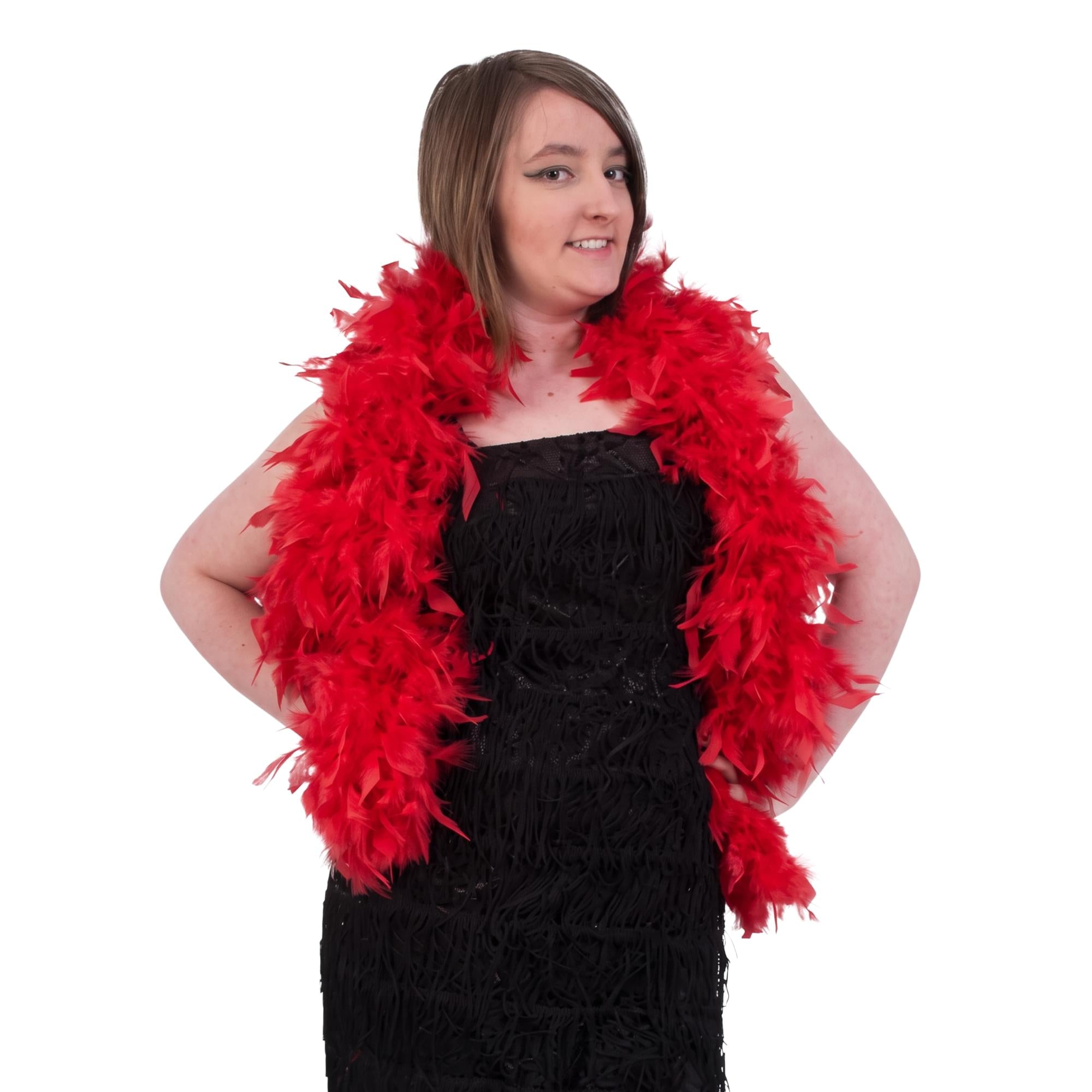 Red Feather Boa