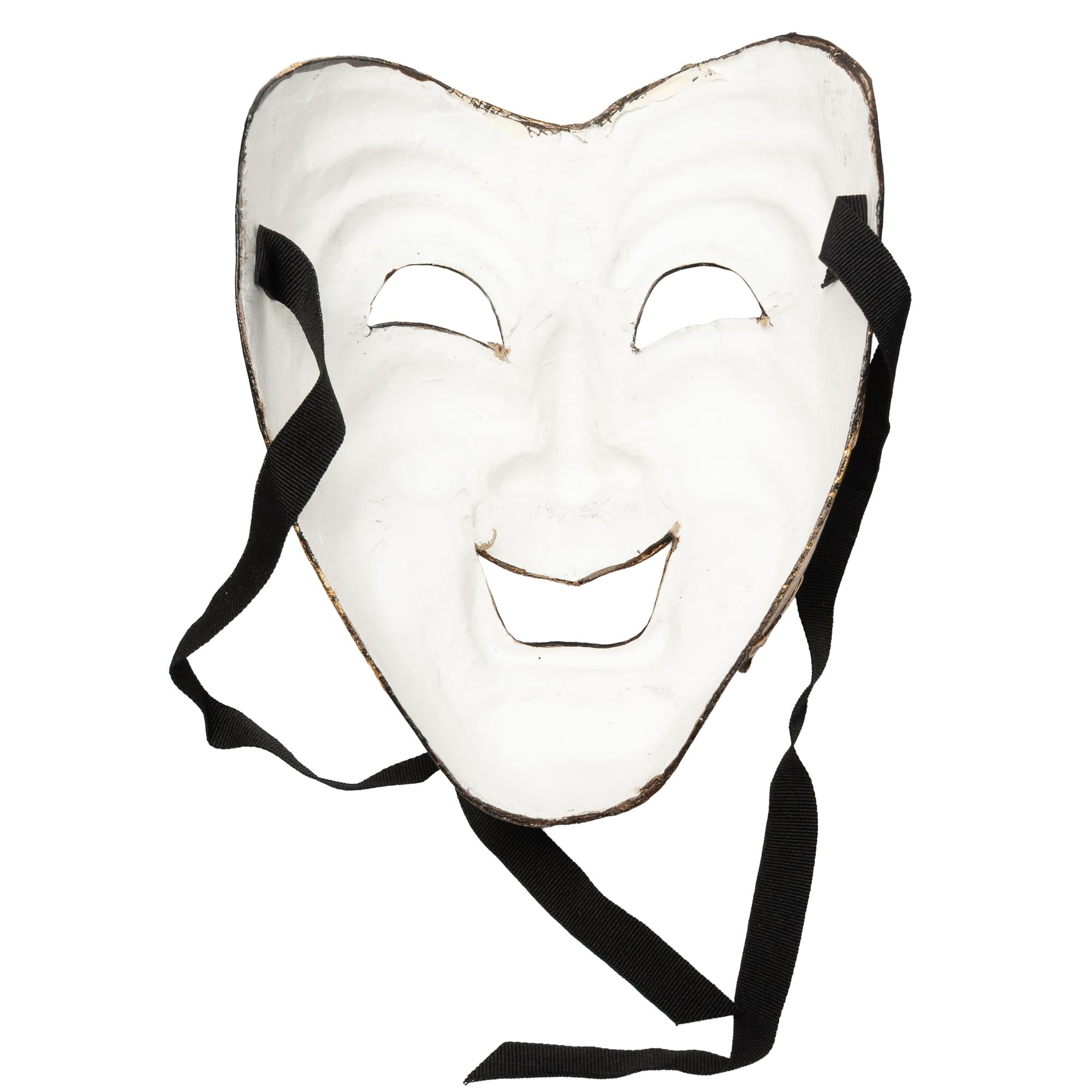 Comedy Adult Costume Masquerade Mask | Gold