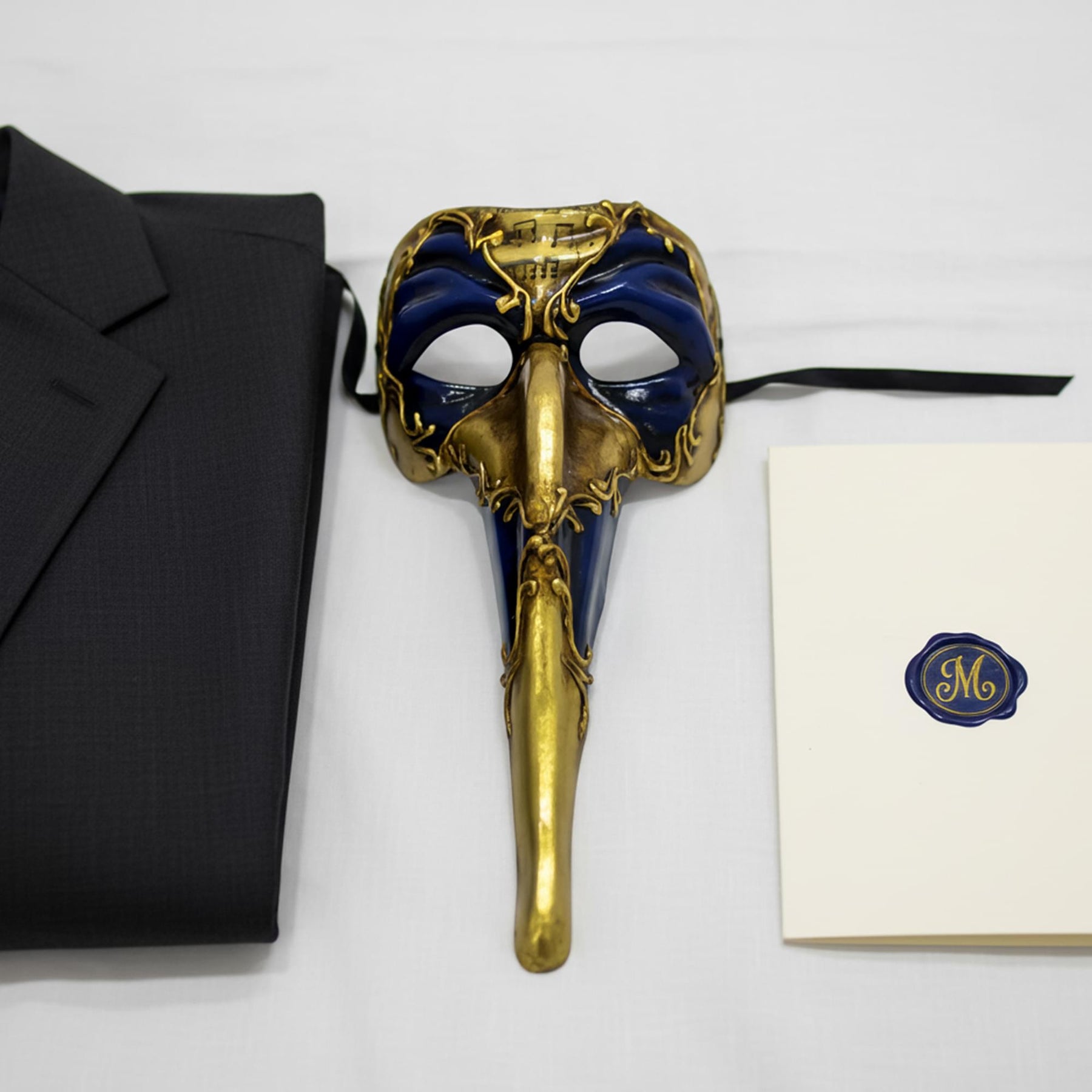 Long Curved Nose Masquerade Mask | Colors Vary Costume Accessory