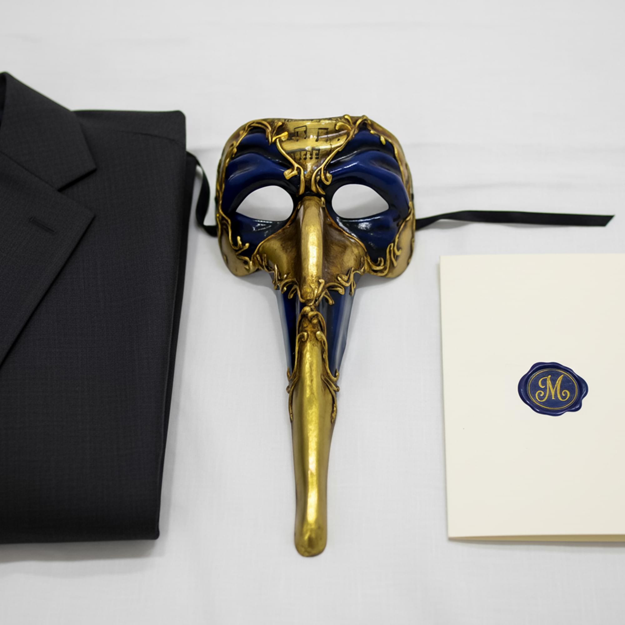 Long Curved Nose Masquerade Mask | Colors Vary Costume Accessory