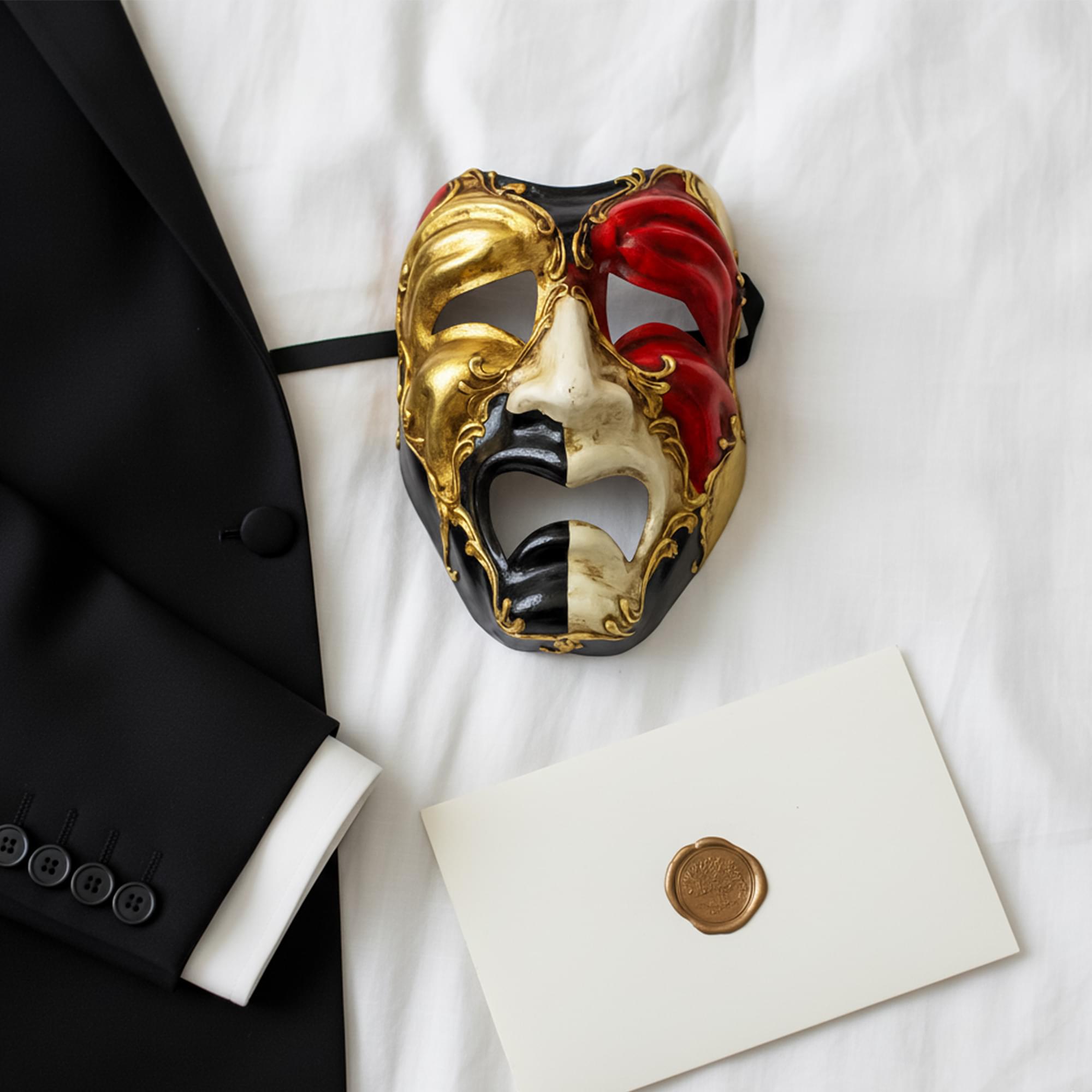 Tragedy Masquerade Mask Costume Accessory