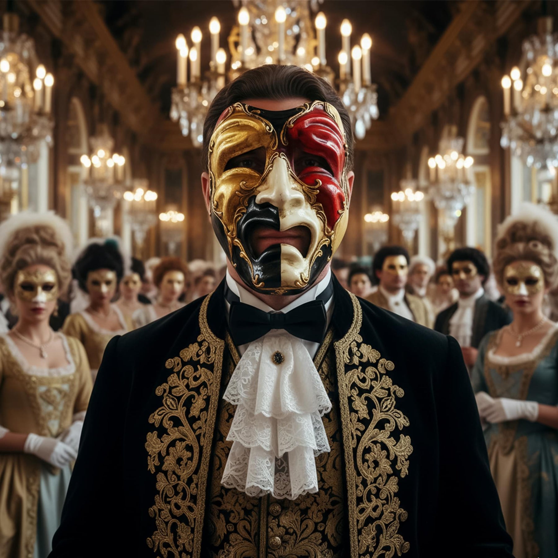 Tragedy Masquerade Mask Costume Accessory