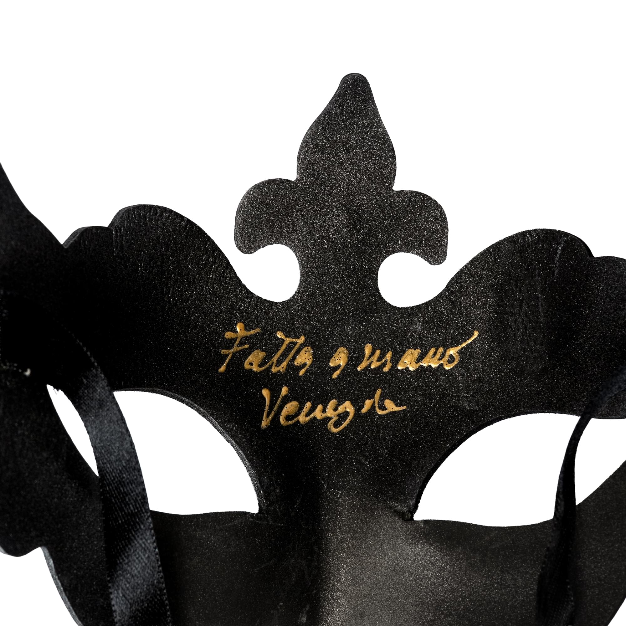 Farfallina Adult Costume Masquerade Mask | Black/Silver