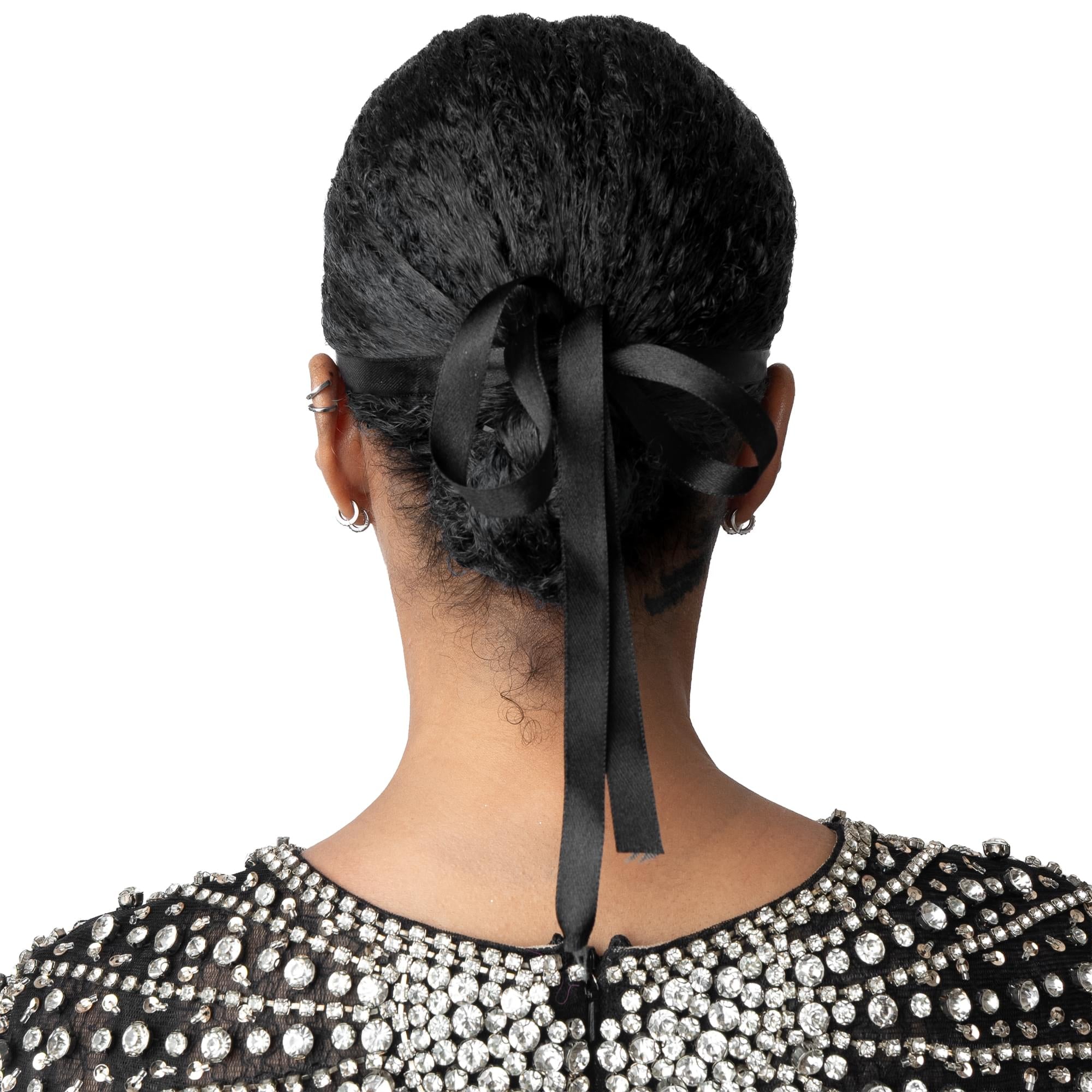 Farfallina Adult Costume Masquerade Mask | Black/Silver