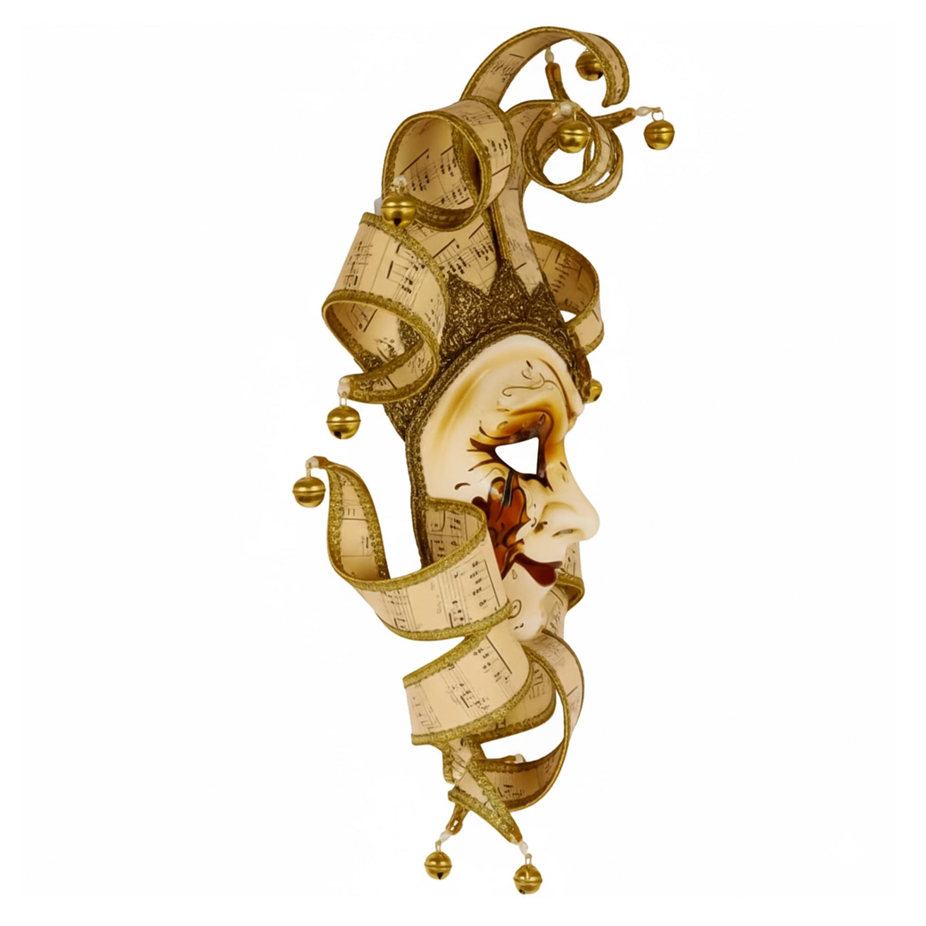 Joker with Music Masquerade Mask Costume Accessory