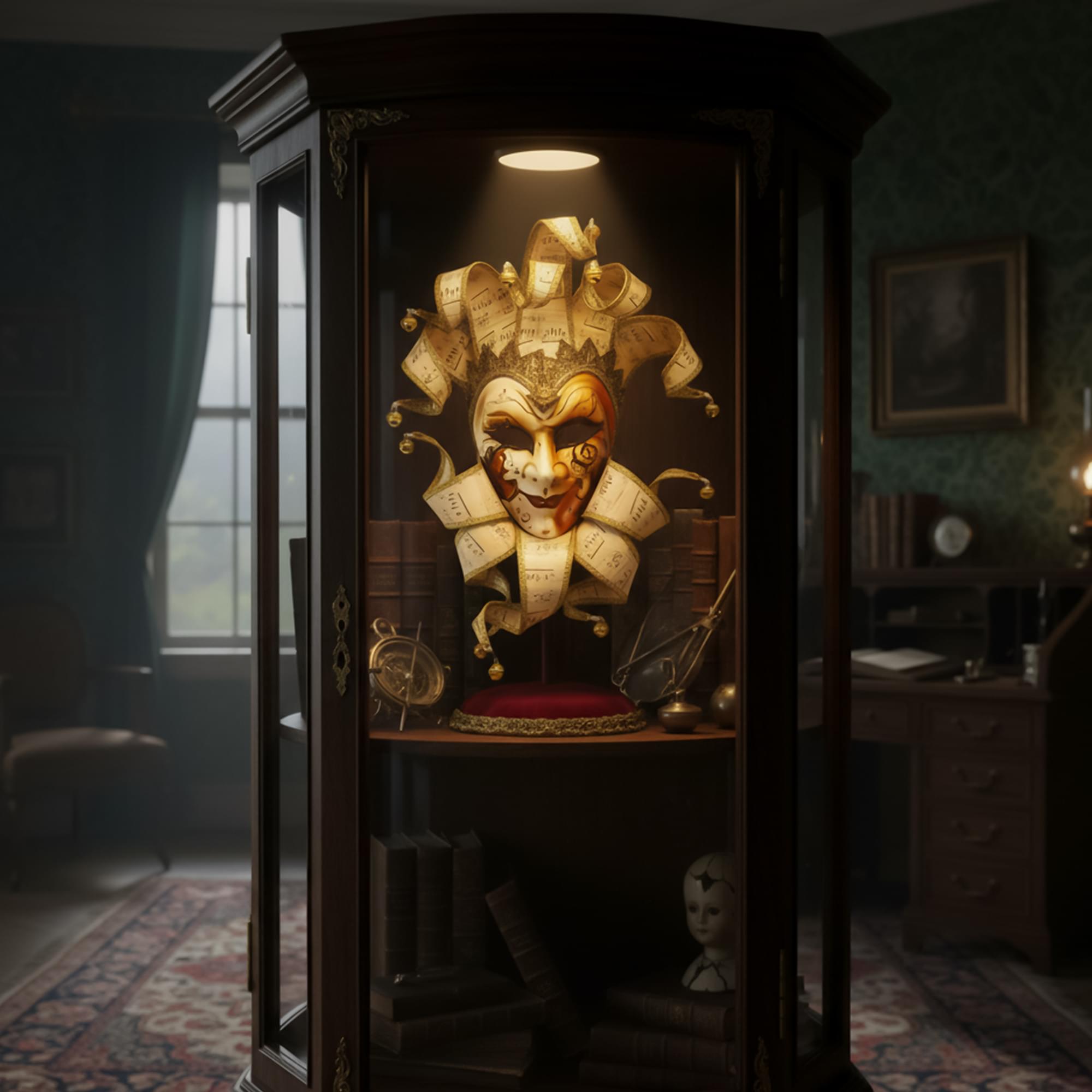 Joker with Music Masquerade Mask Costume Accessory