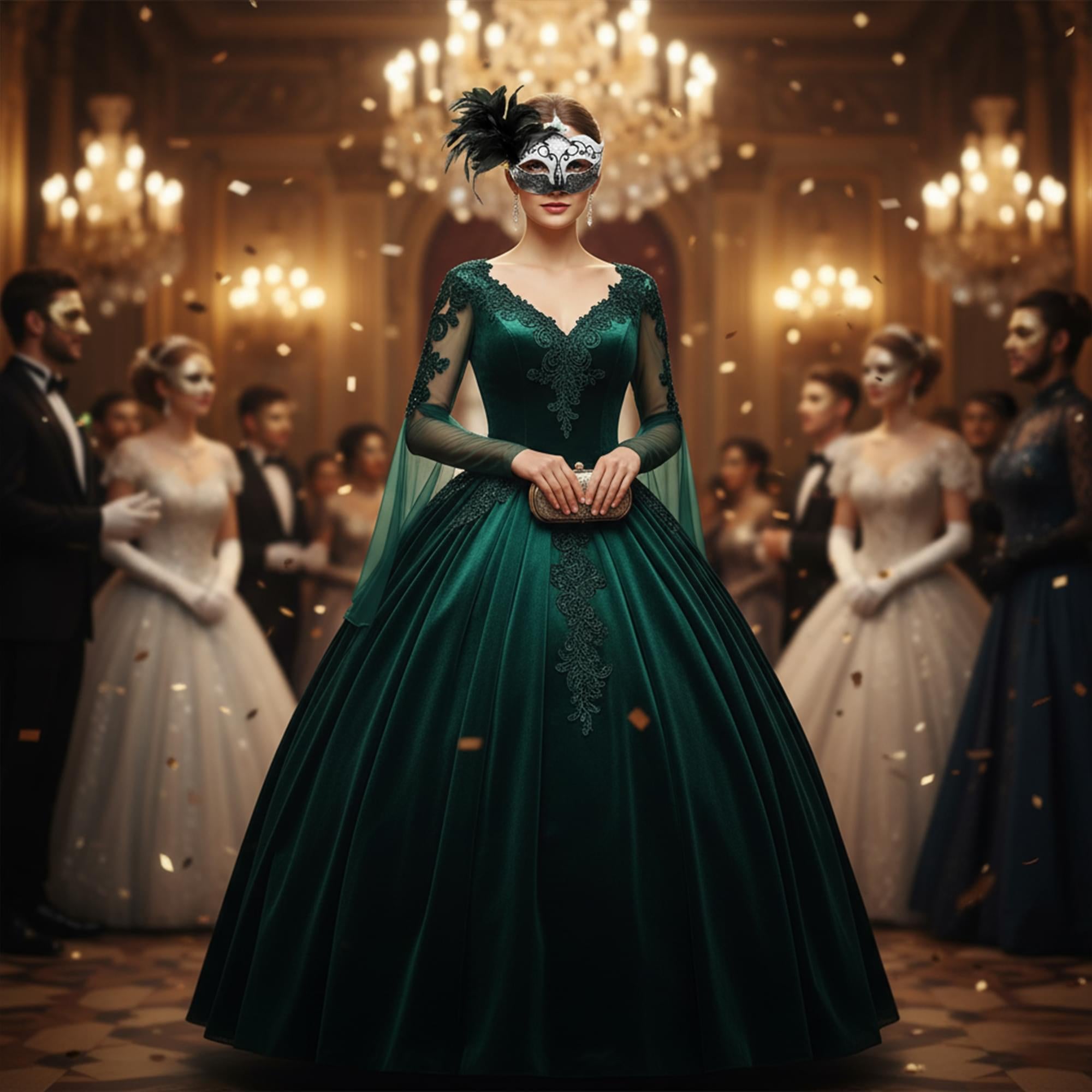 Silver/black Farfallina Side Masquerade Adult Costume