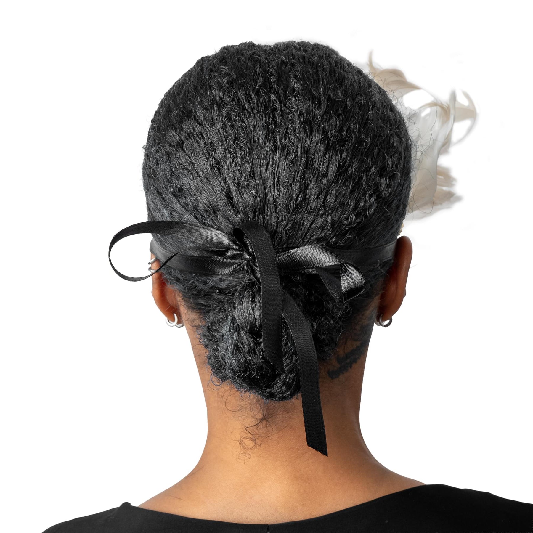Farfallina Adult Costume Masquerade Mask With Side Feather | White/Gold