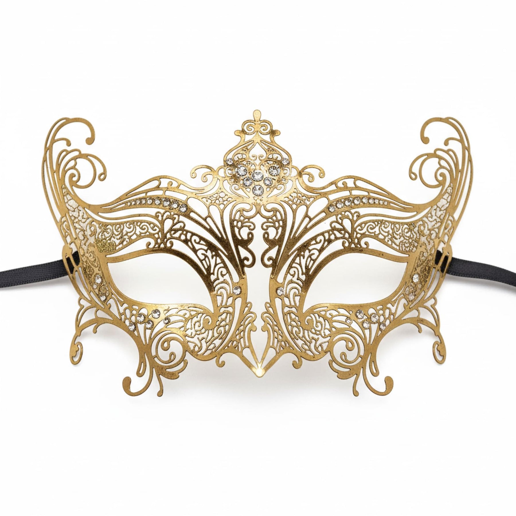 Metal Crystal Heart Mask | Colors Vary Costume Accessory