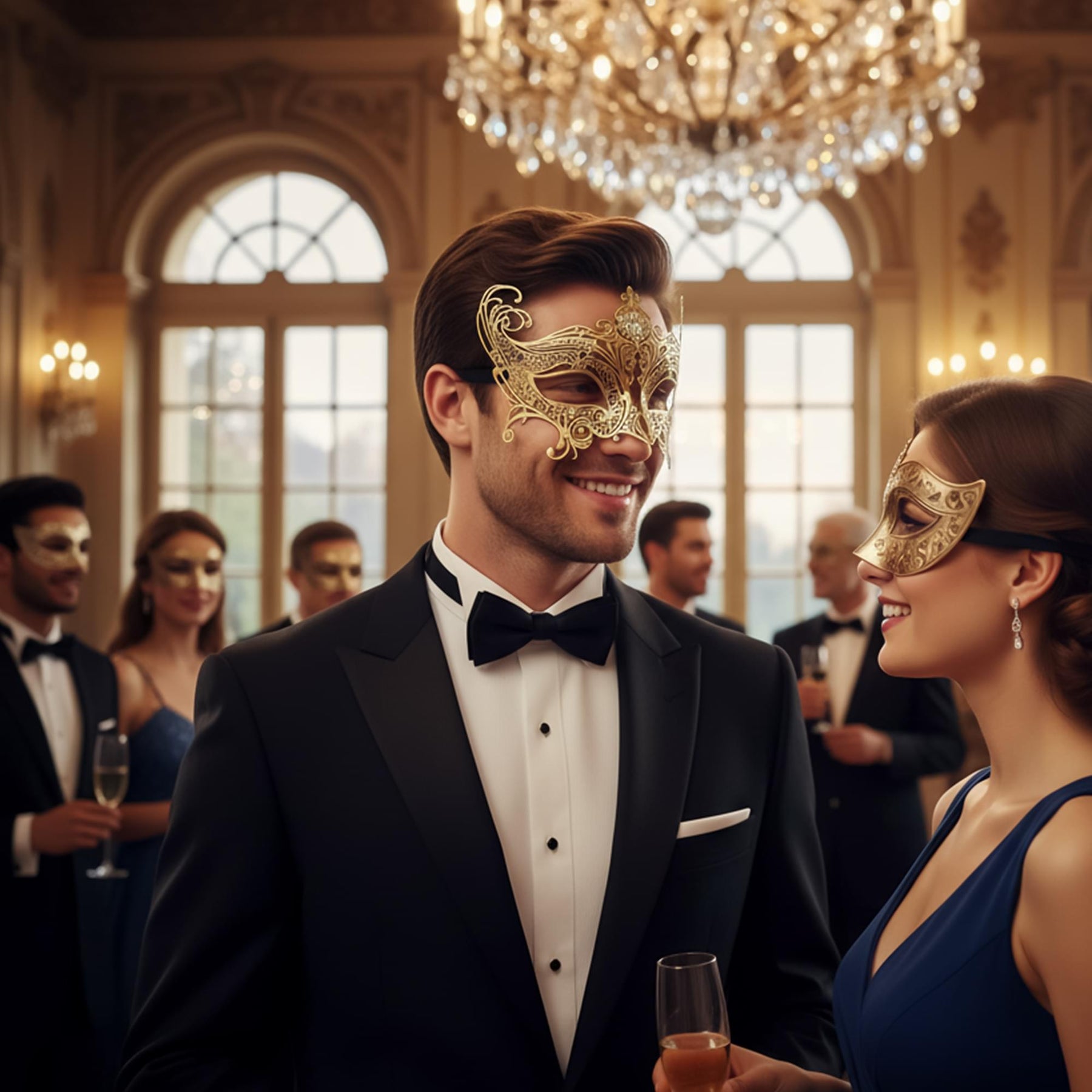 Metal Crystal Heart Mask | Colors Vary Costume Accessory