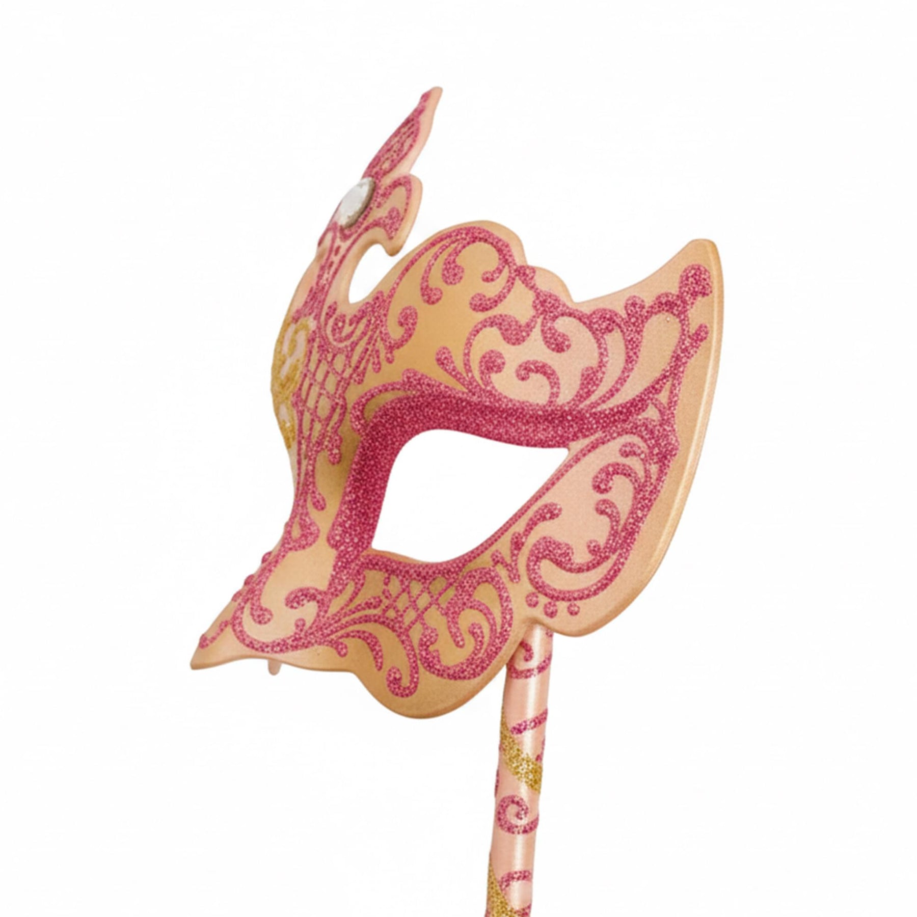 Pink/gold Farfallina Mask Costume Accessory