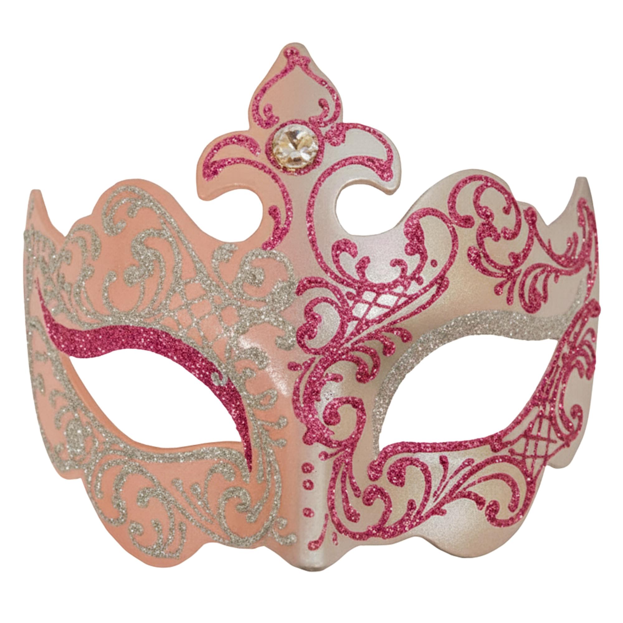 Silver/pink Farallina Mask Costume Accessory