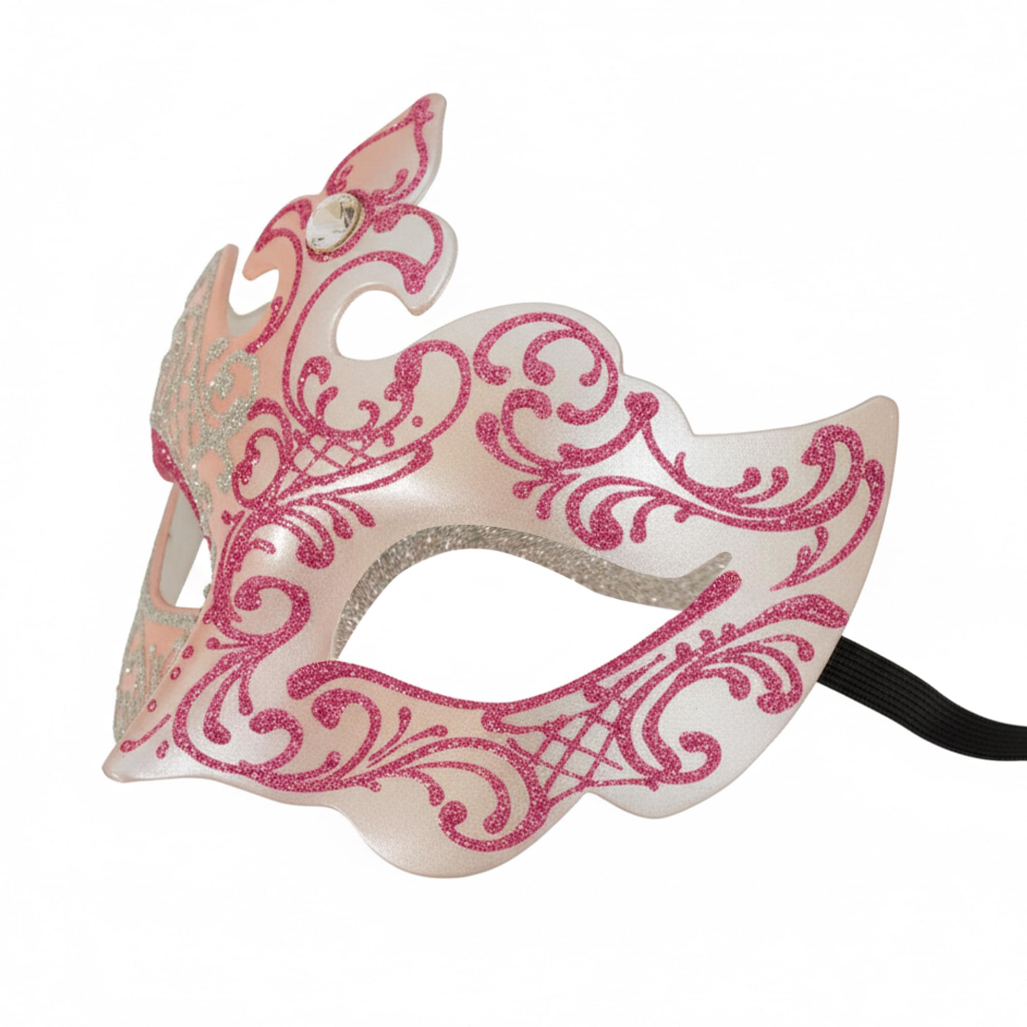 Silver/pink Farallina Mask Costume Accessory
