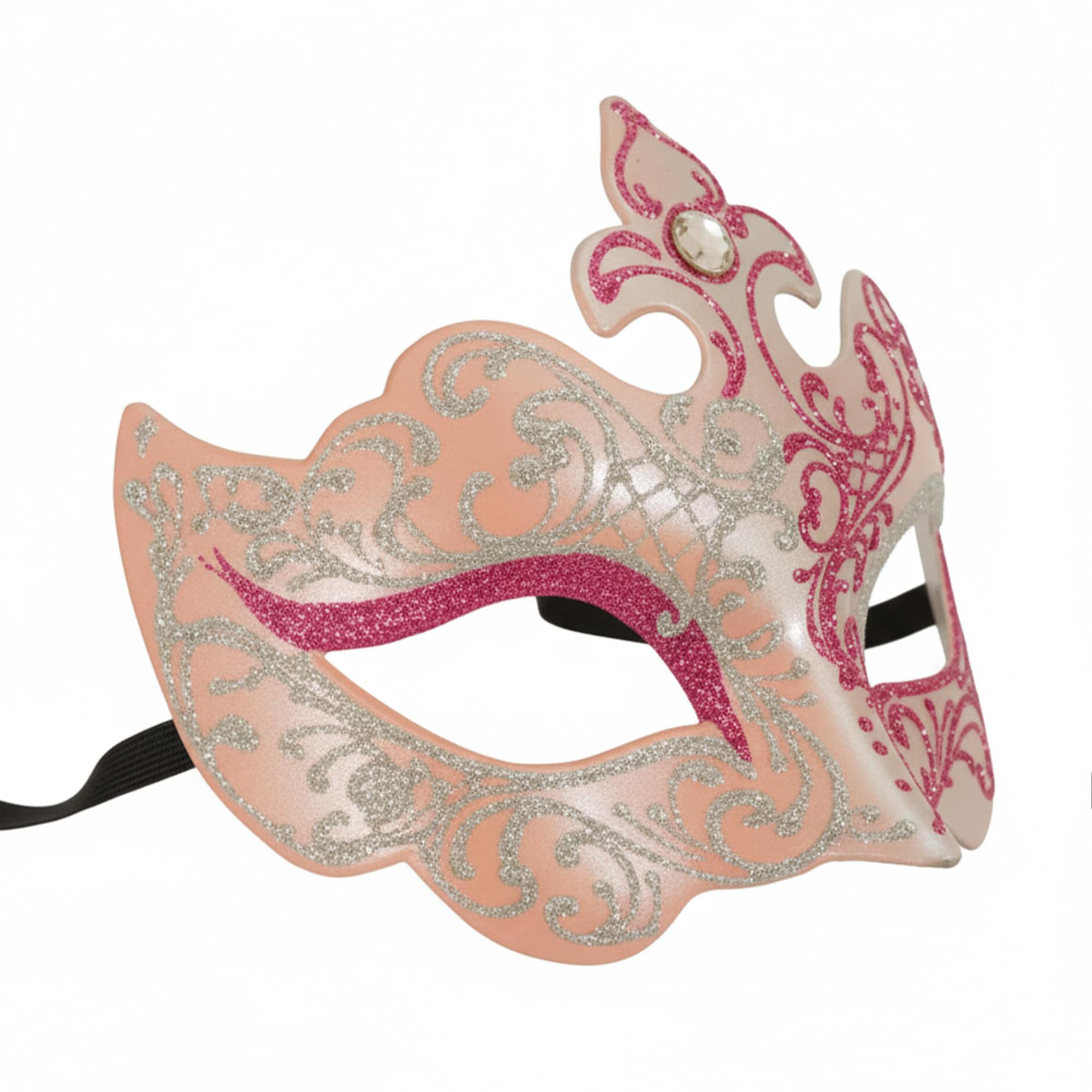 Silver/pink Farallina Mask Costume Accessory