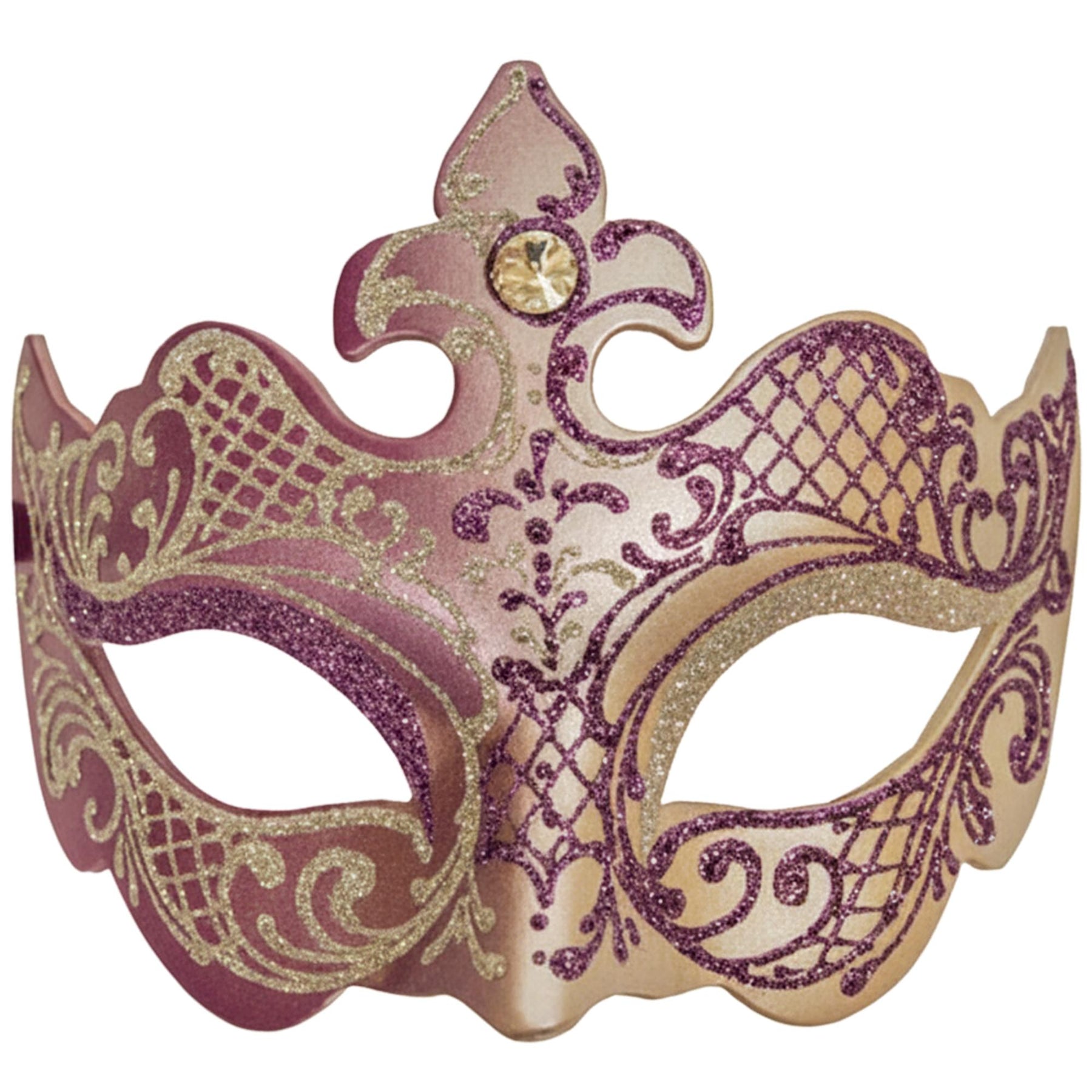 Silver/purple Farfallina Mask Costume Accessory