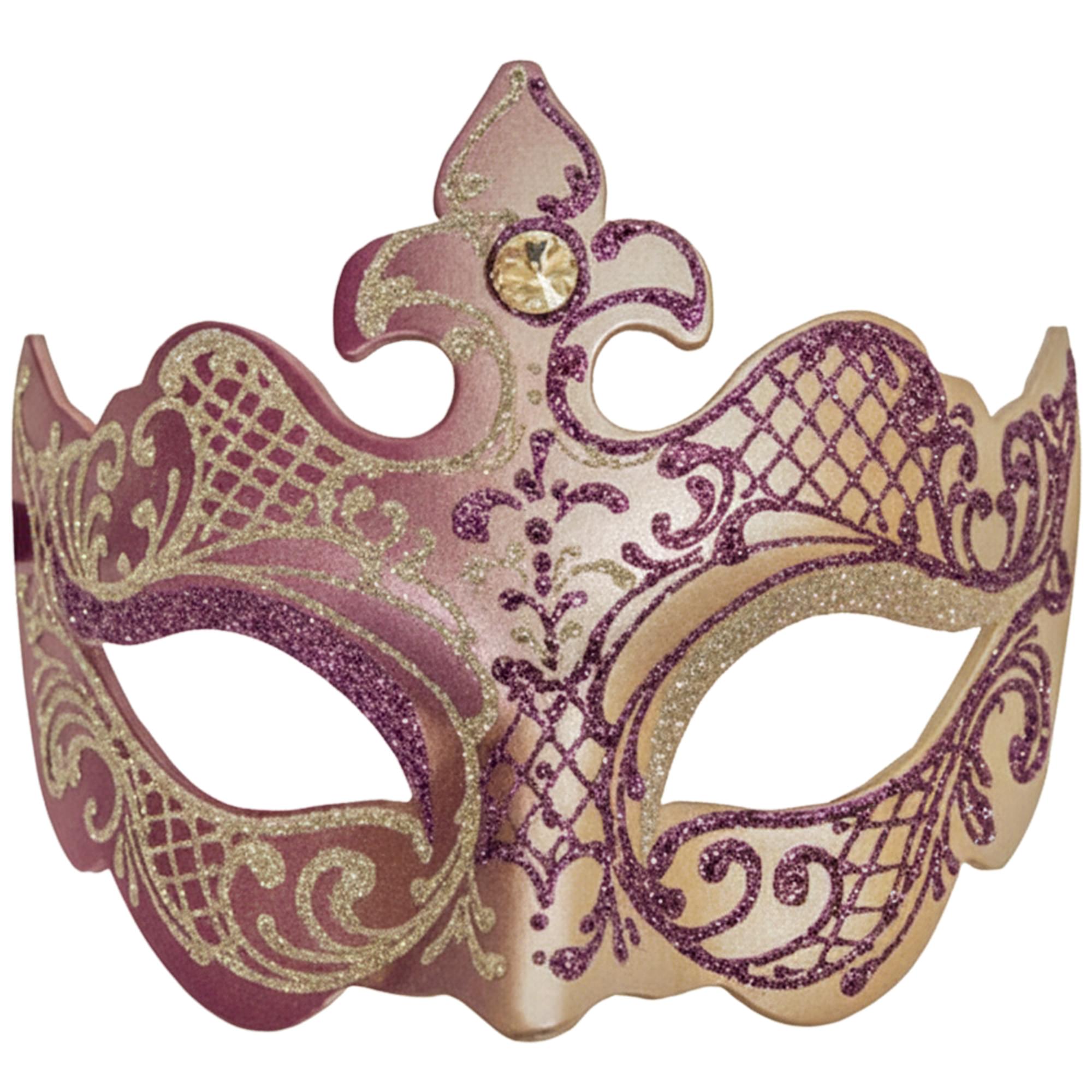 Silver/purple Farfallina Mask Costume Accessory