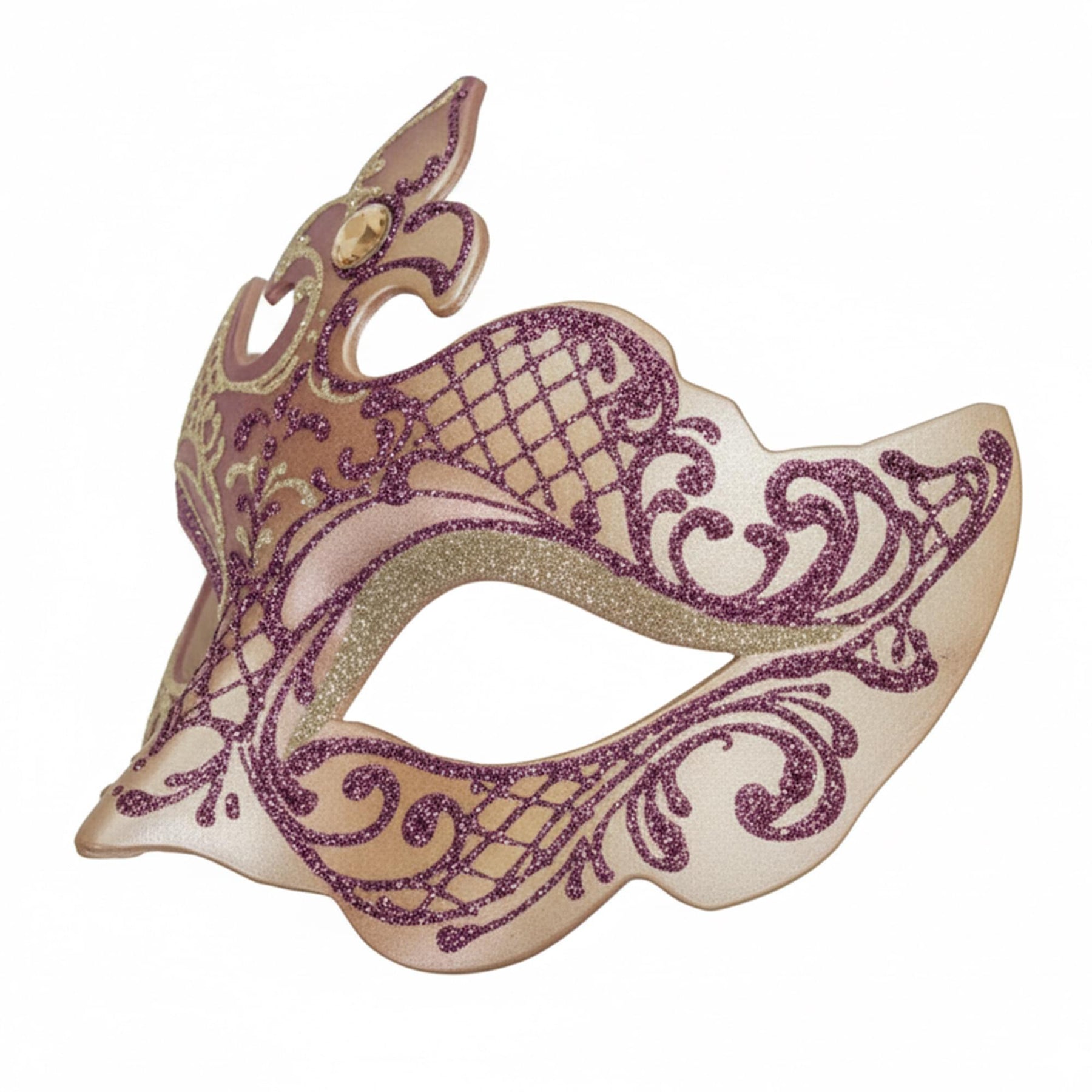 Silver/purple Farfallina Mask Costume Accessory