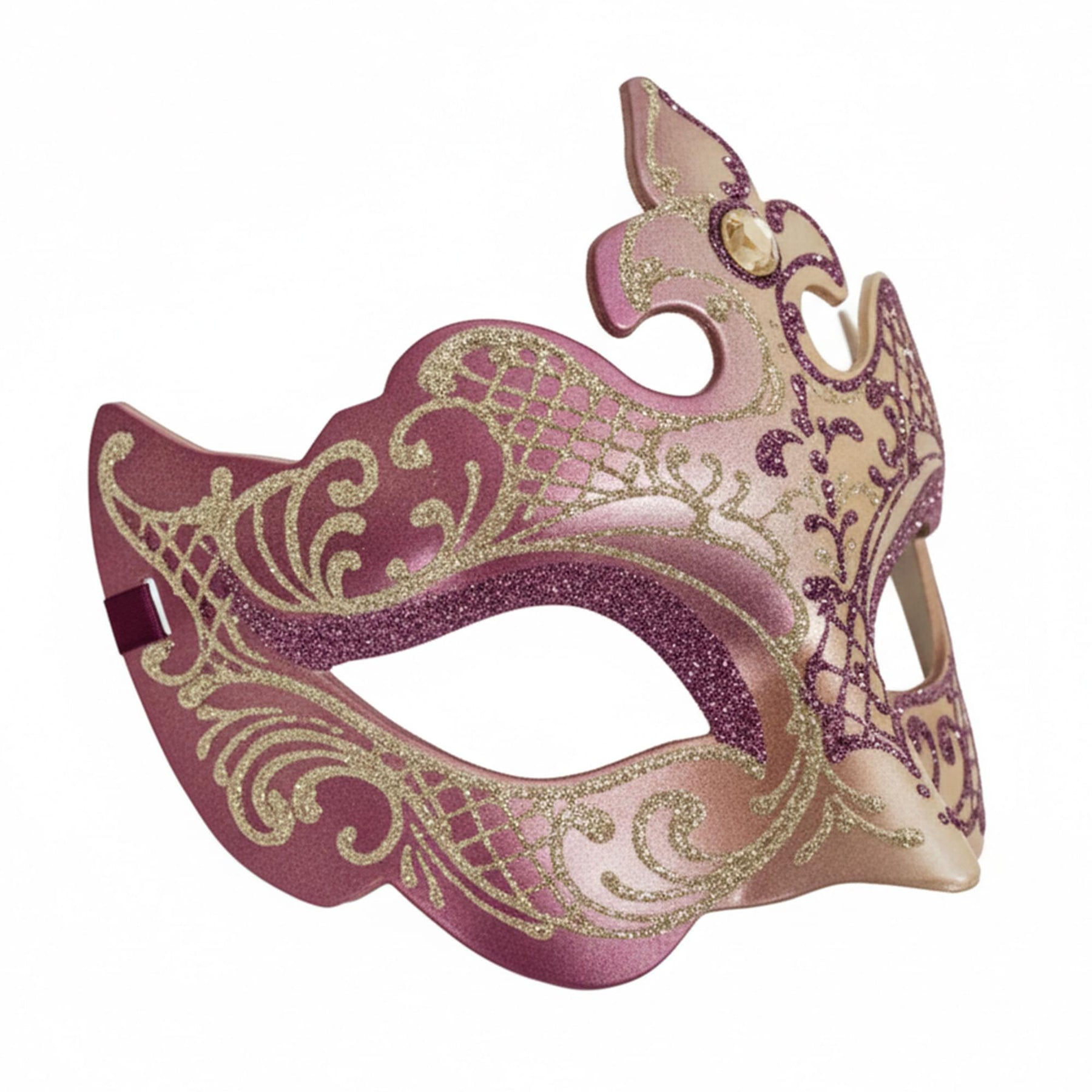 Silver/purple Farfallina Mask Costume Accessory
