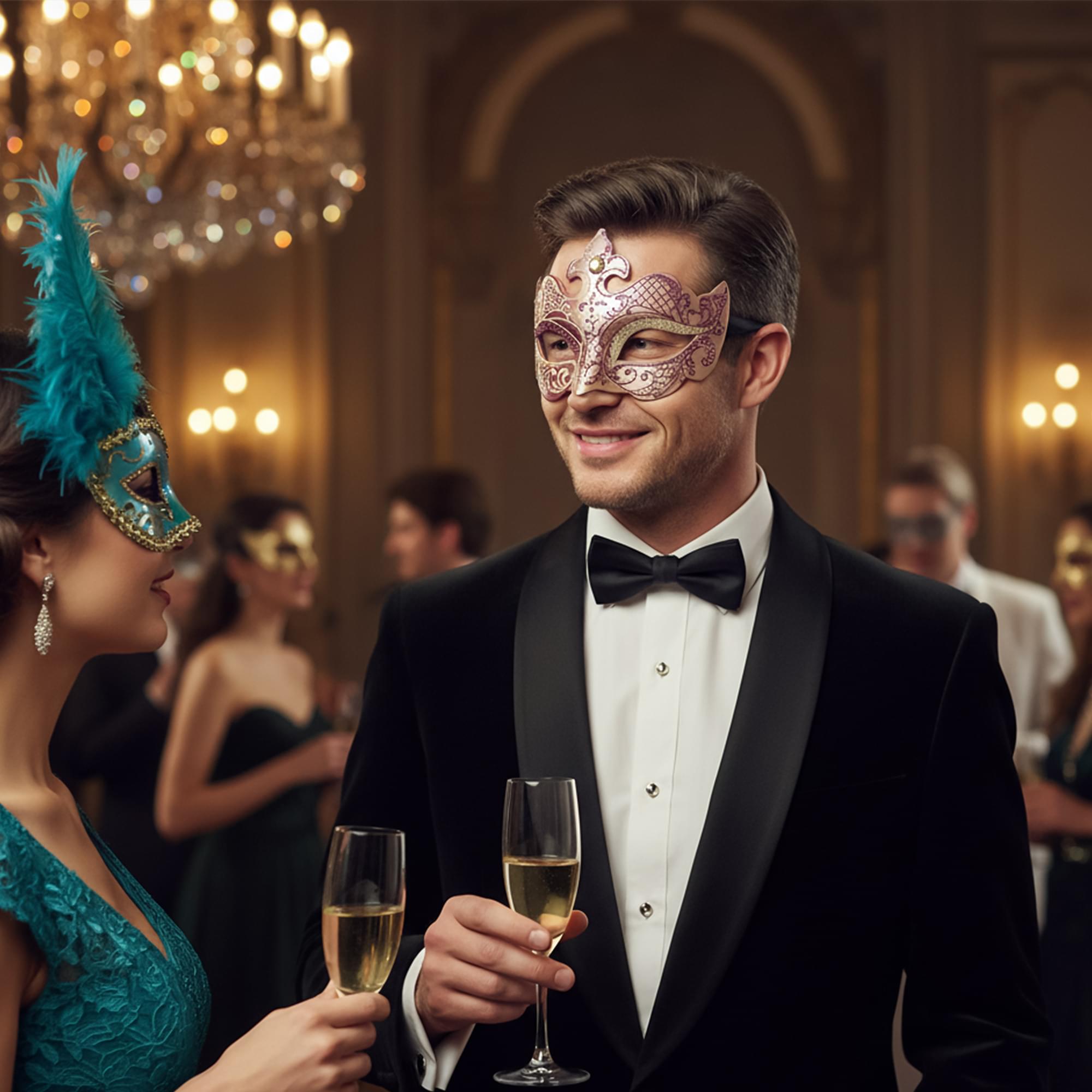 Silver/purple Farfallina Mask Costume Accessory