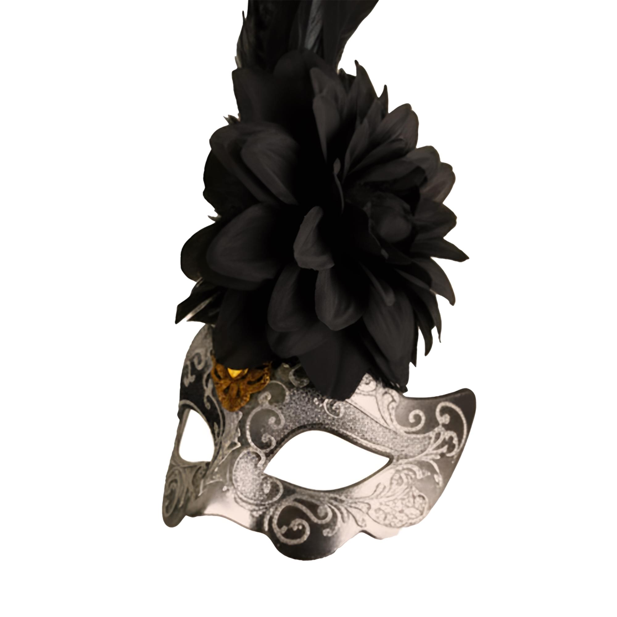 Black/silver Farfallina Mask Costume Accessory