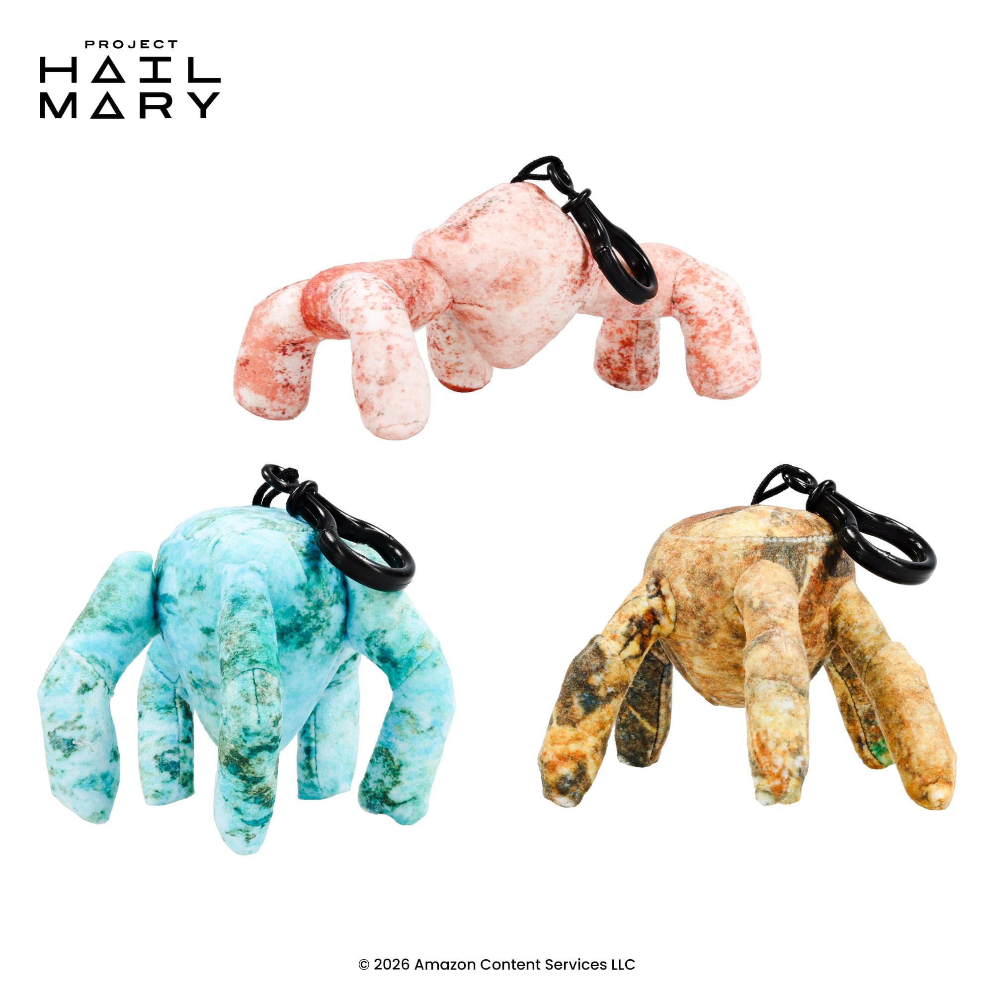 Project Hail Mary Eridian Plush Backpack Clips | Set of 3