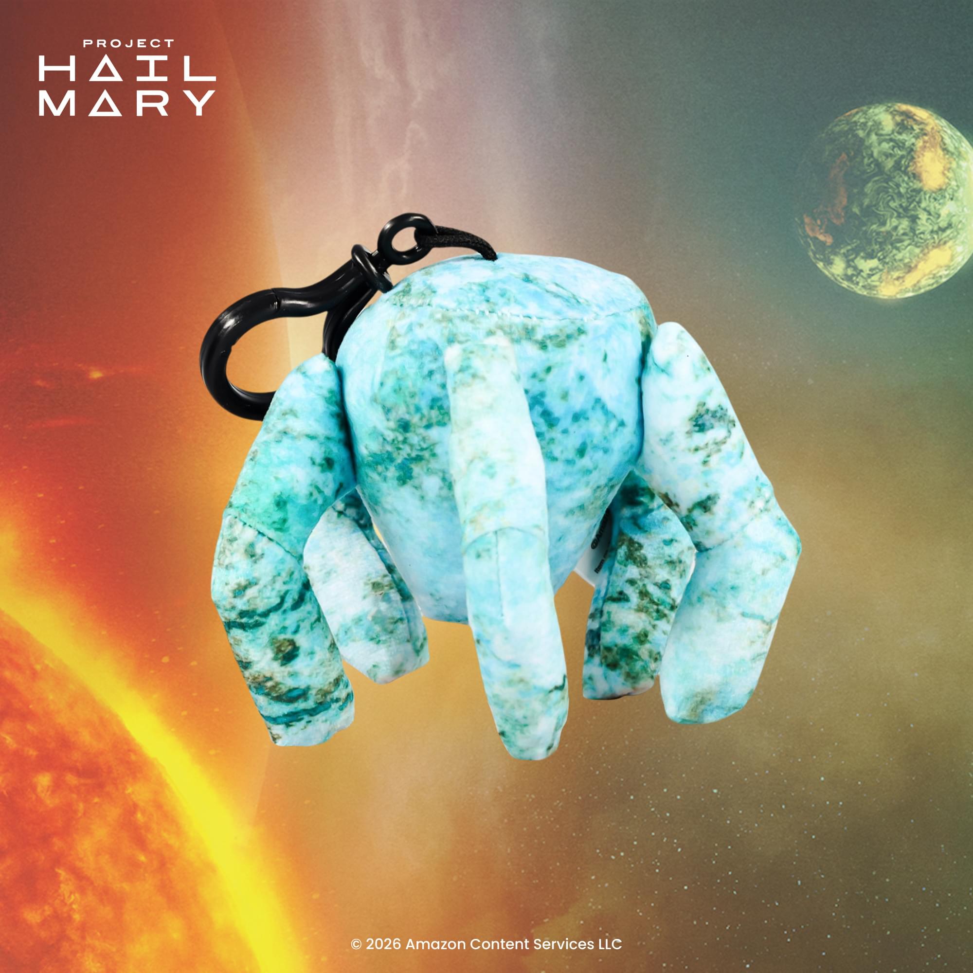 Project Hail Mary Blue Eridian Plush Backpack Clip