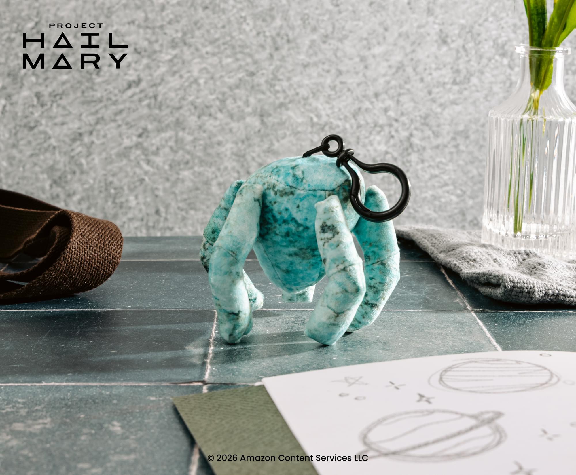 Project Hail Mary Blue Eridian Plush Backpack Clip