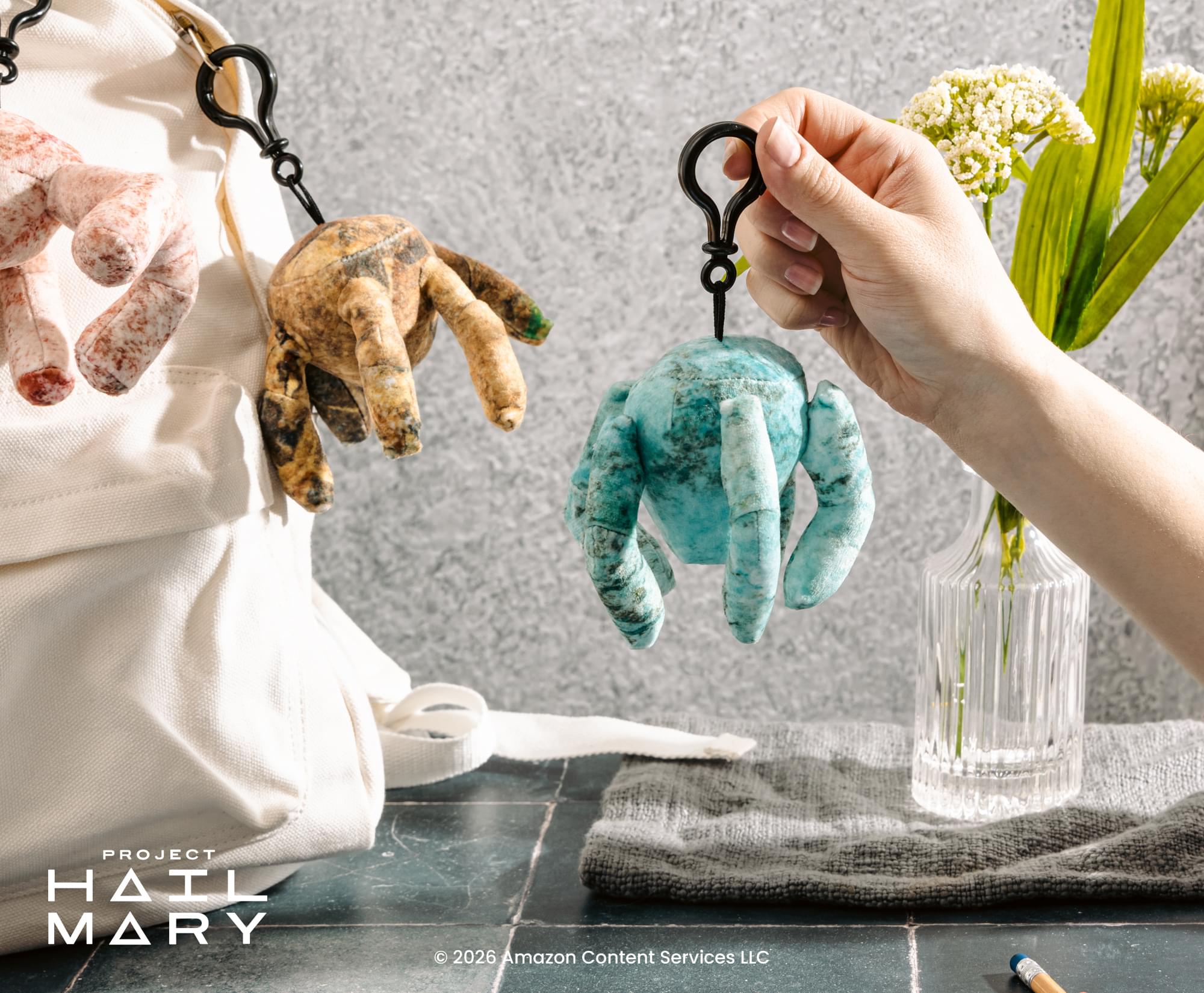 Project Hail Mary Blue Eridian Plush Backpack Clip