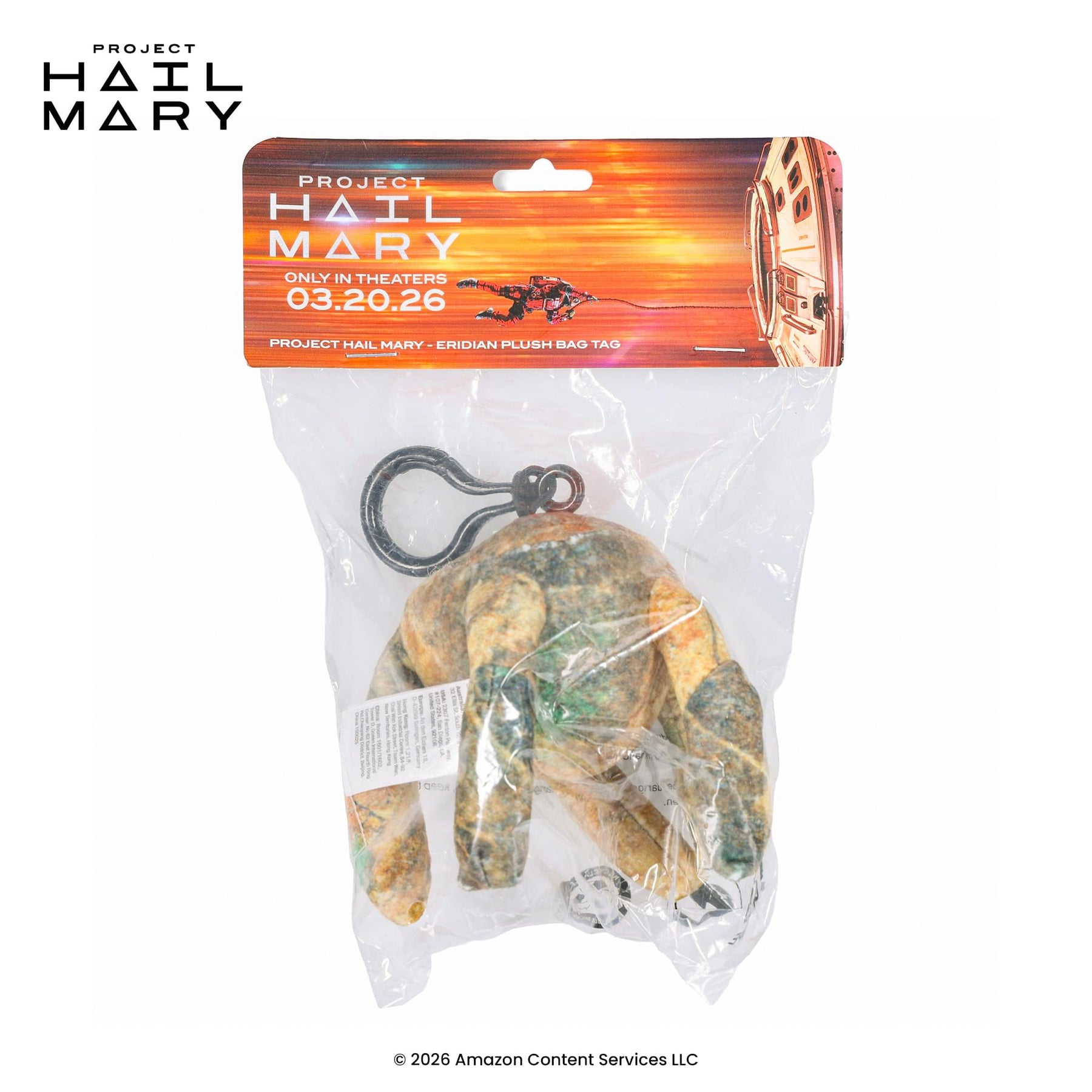 Project Hail Mary Rocky Plush Backpack Clip