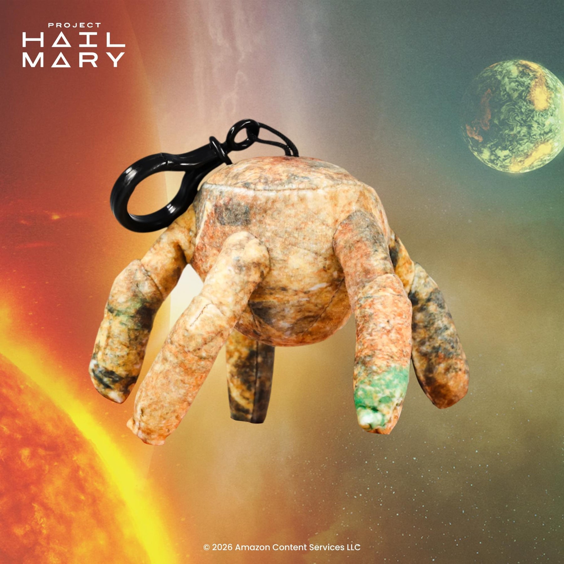 Project Hail Mary Rocky Plush Backpack Clip