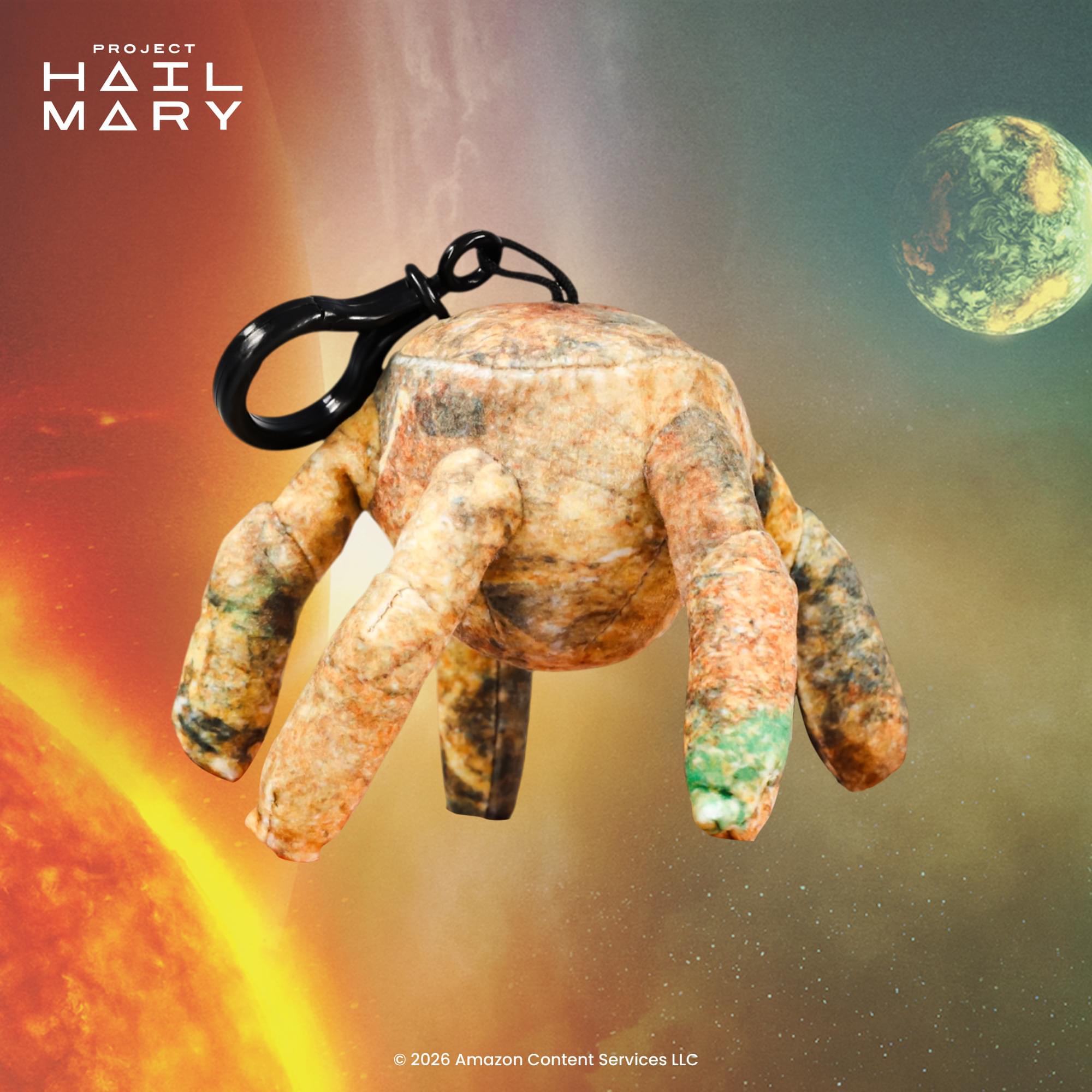 Project Hail Mary Rocky Plush Backpack Clip