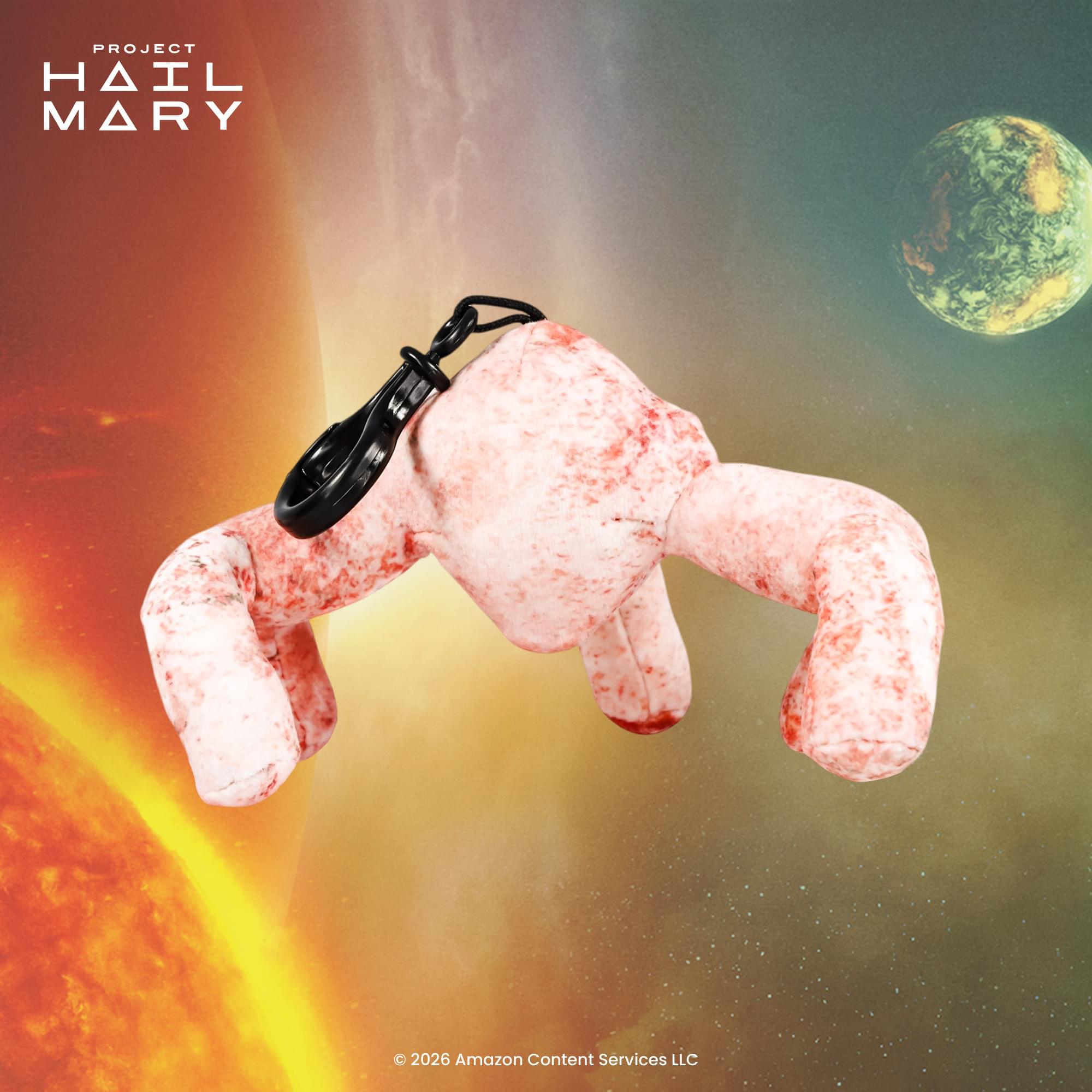 Project Hail Mary Pink Eridian Plush Backpack Clip