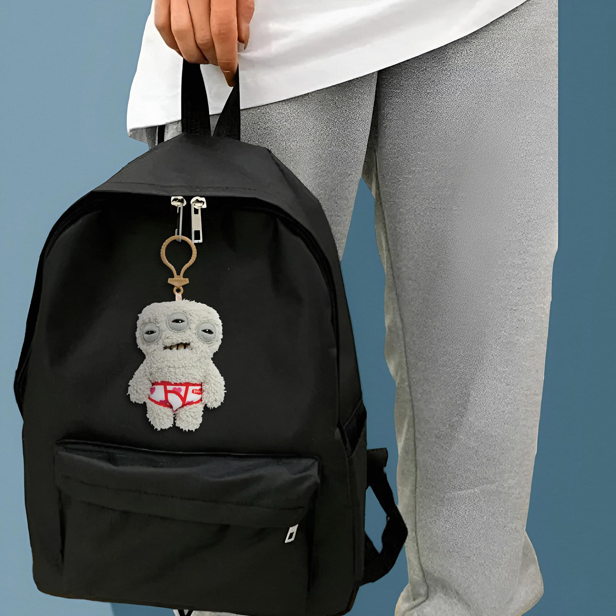 Fugglers 5-Inch Plush Clip-On | Annoyed Alien - Grey