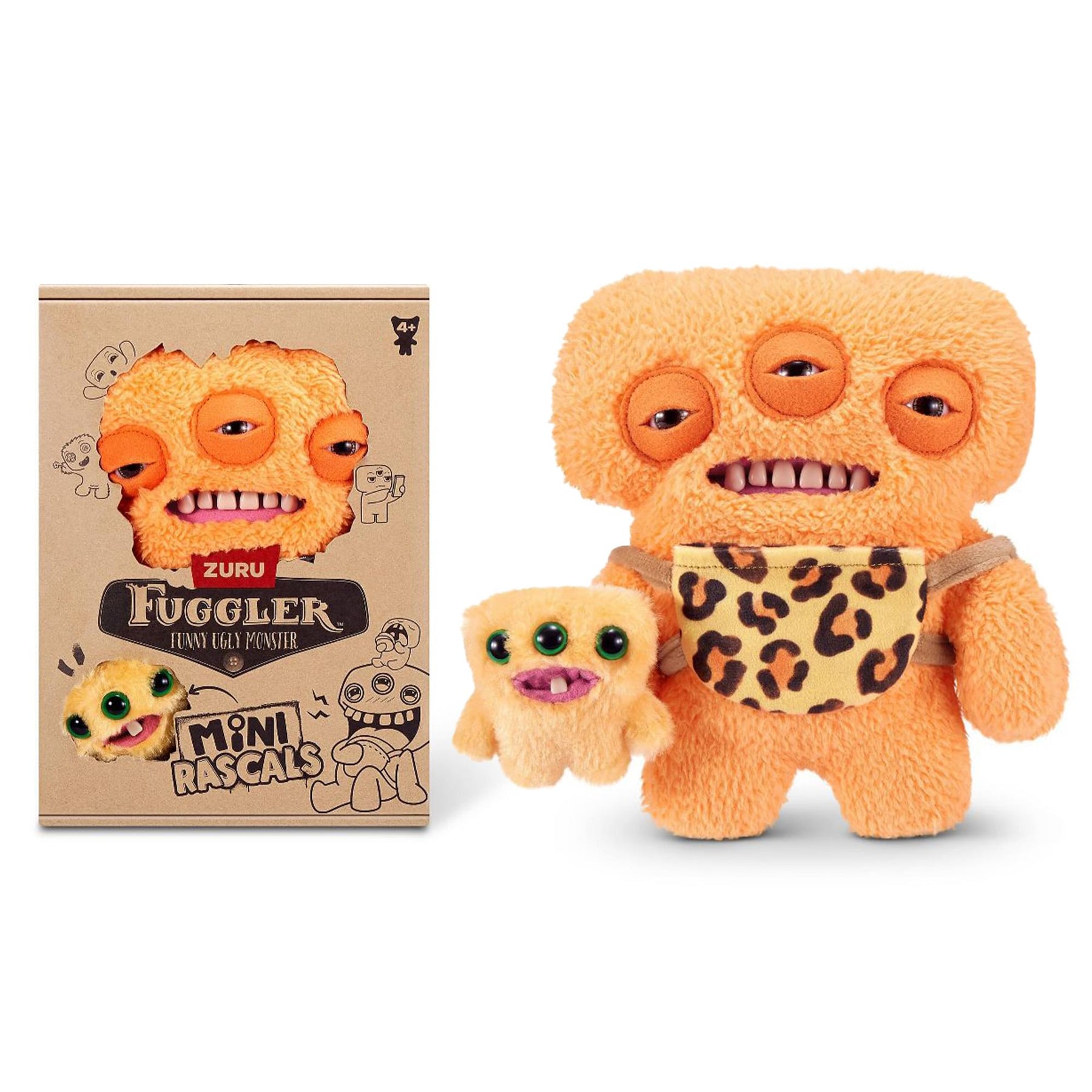 Fuggler Mini Rascals 9-inch Plush 2-Pack | Annoyed Alien and Baby