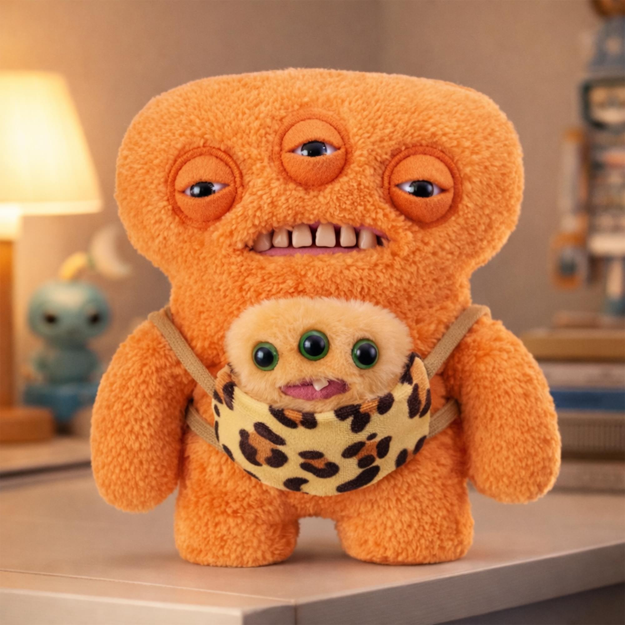 Fuggler Mini Rascals 9-inch Plush 2-Pack | Annoyed Alien and Baby