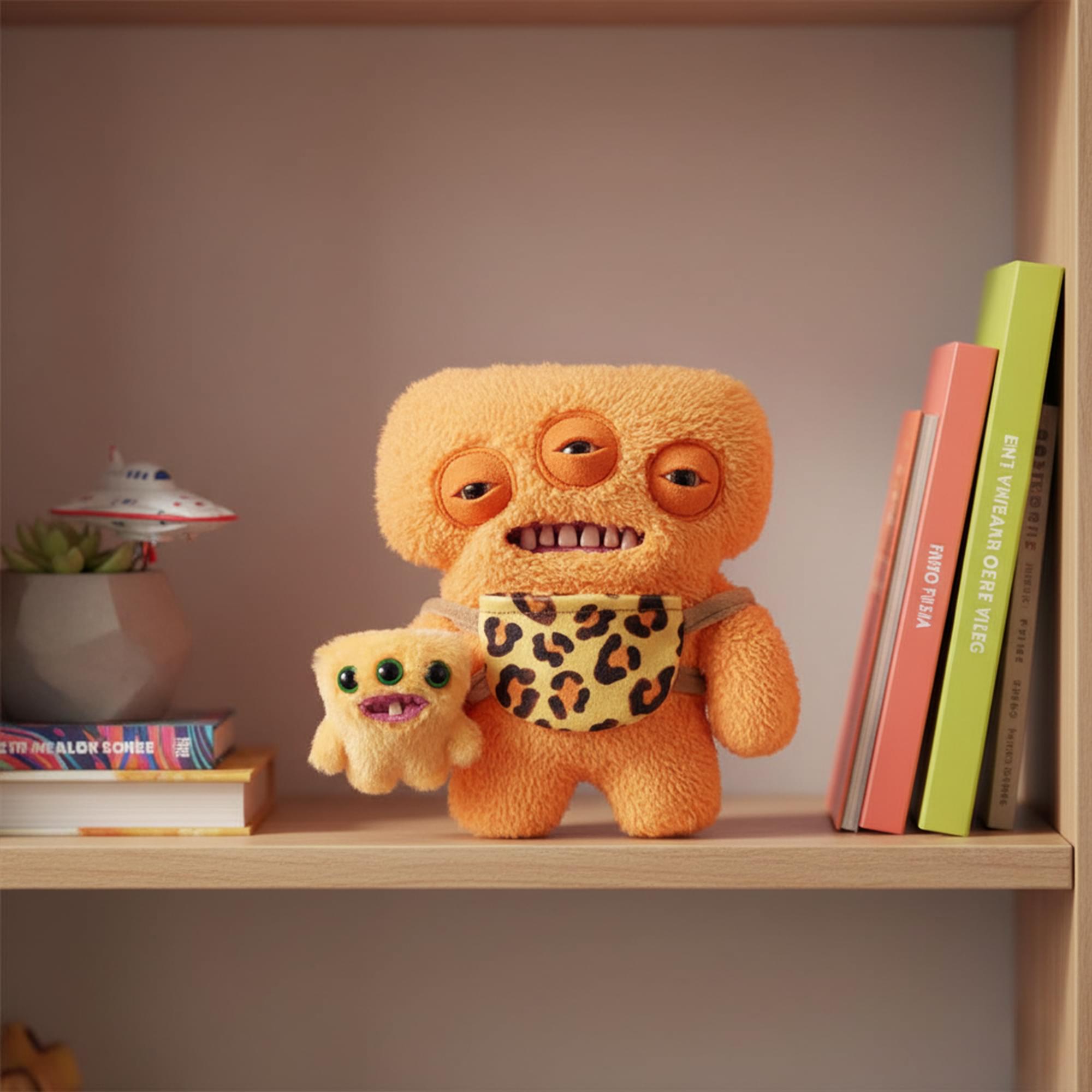 Fuggler Mini Rascals 9-inch Plush 2-Pack | Annoyed Alien and Baby