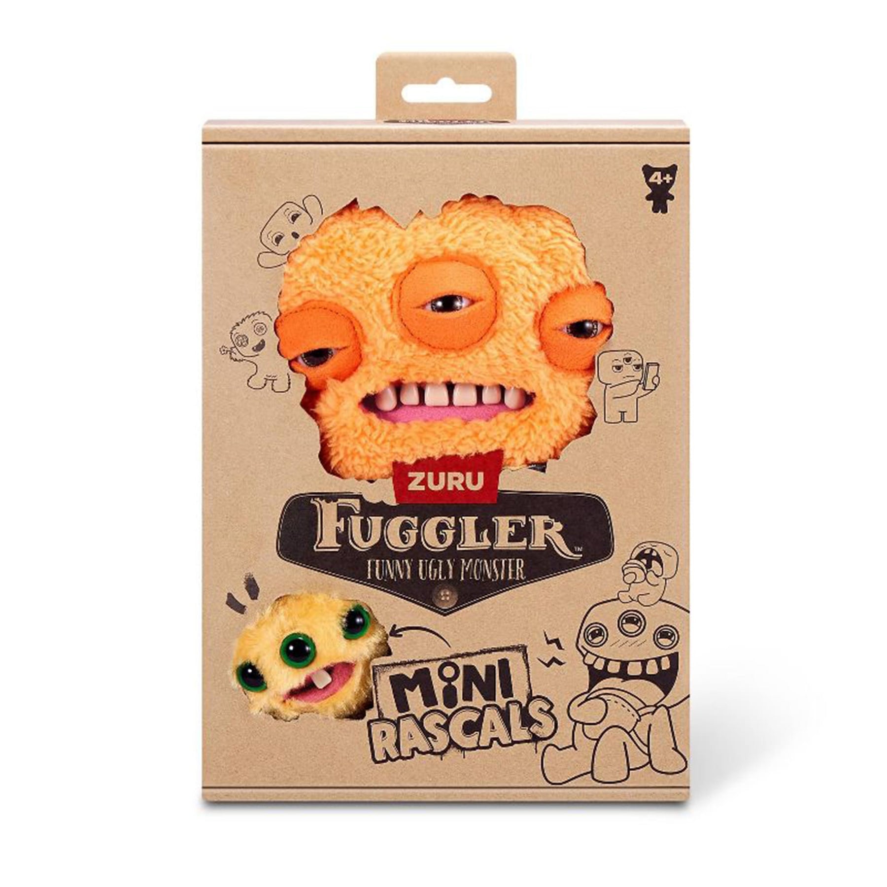 Fuggler Mini Rascals 9-inch Plush 2-Pack | Annoyed Alien and Baby