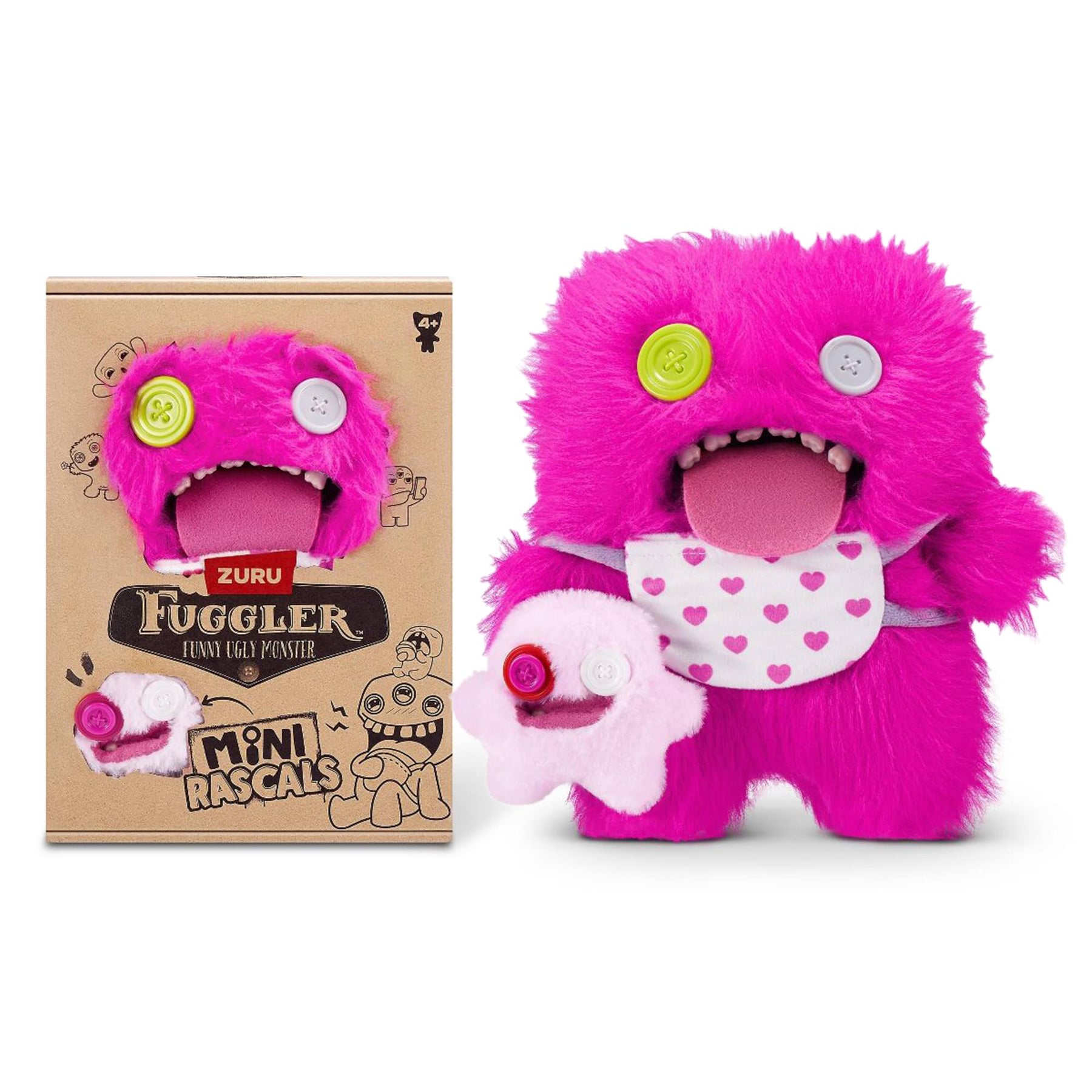 Fuggler Mini Rascals 9-inch Plush 2-Pack | Oogah Boogah and Baby
