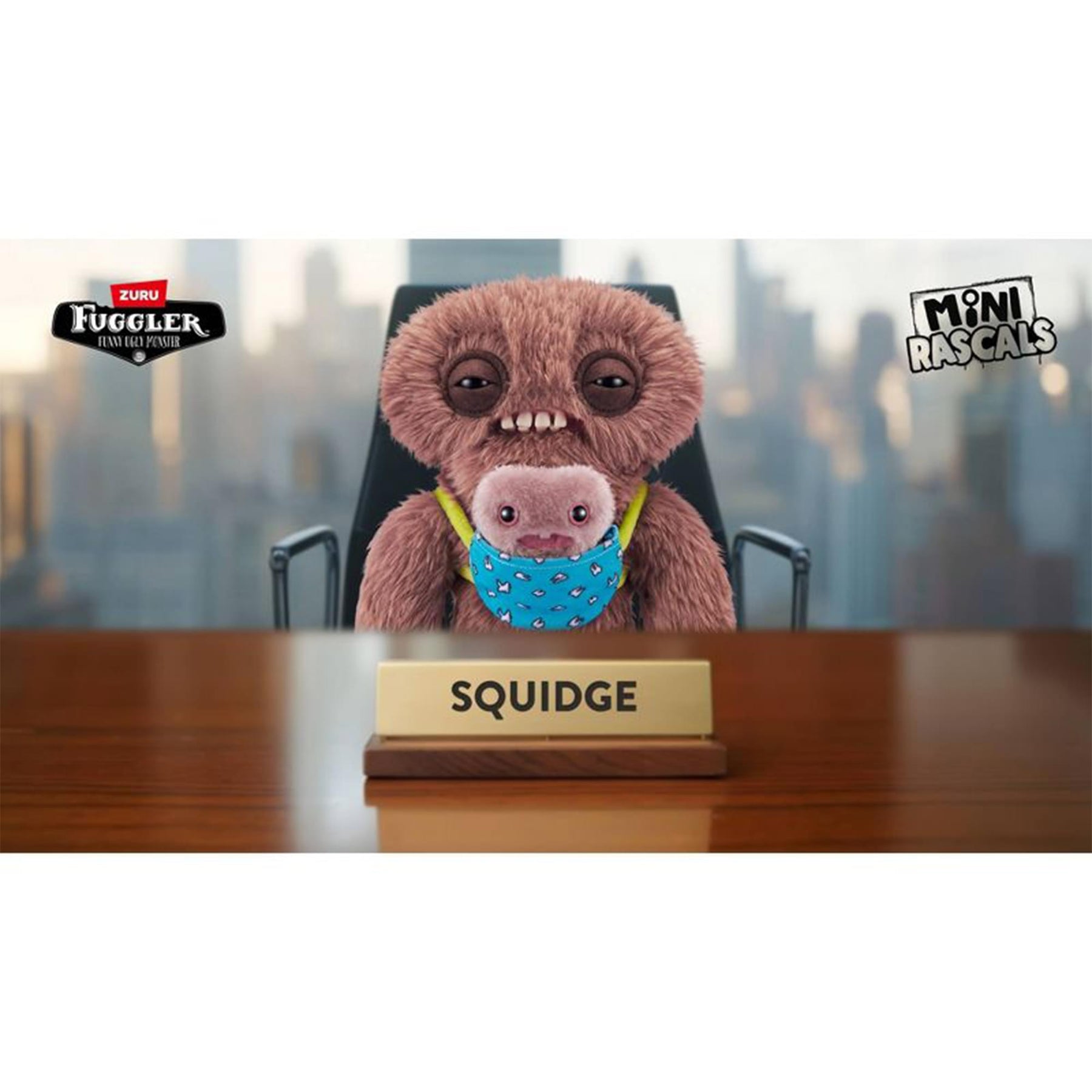 Fuggler Mini Rascals 9-inch Plush 2-Pack | Squidge and Baby
