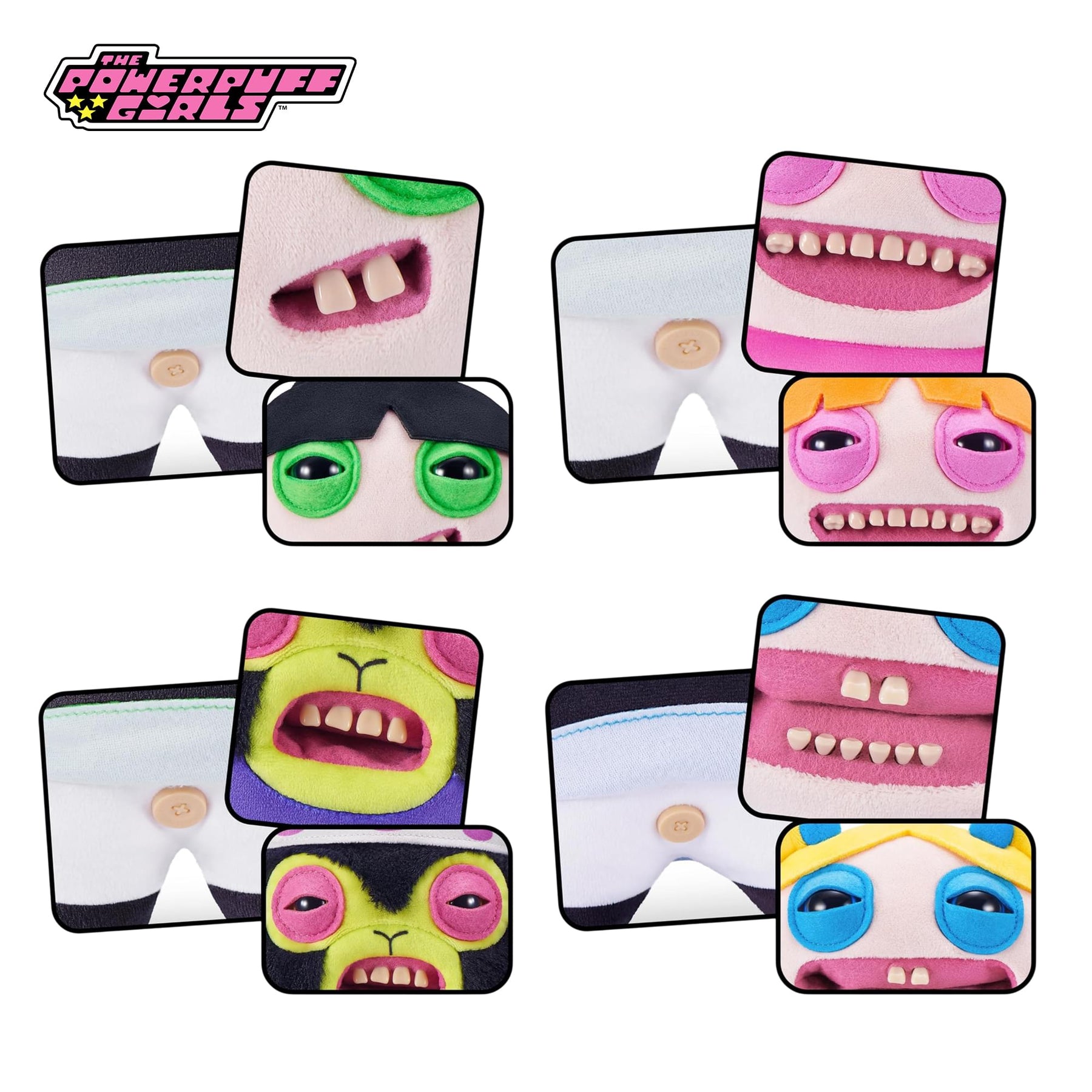 PowerPuff Girls x Fuggler 9 Inch Plush Set Of 4